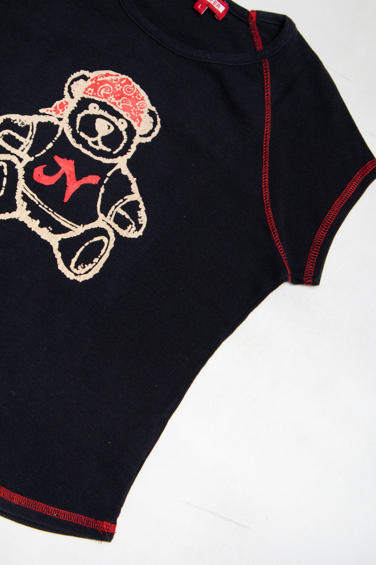 #61 Jennyfer bear print cotton tee | c. 165 | size 12