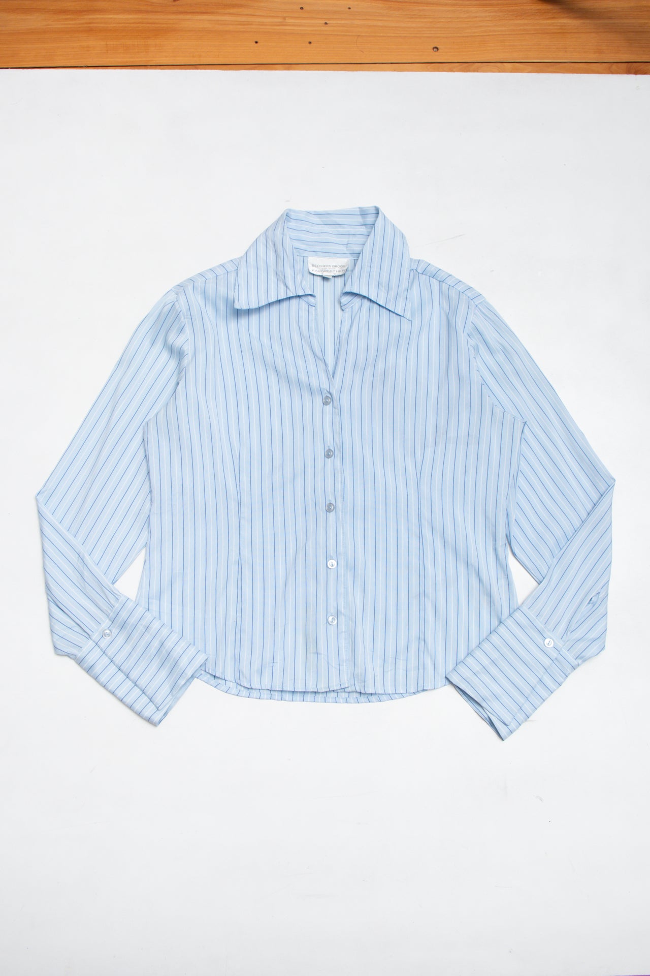 #63 Beechers Brook blue striped button up | c. 165 | size 12