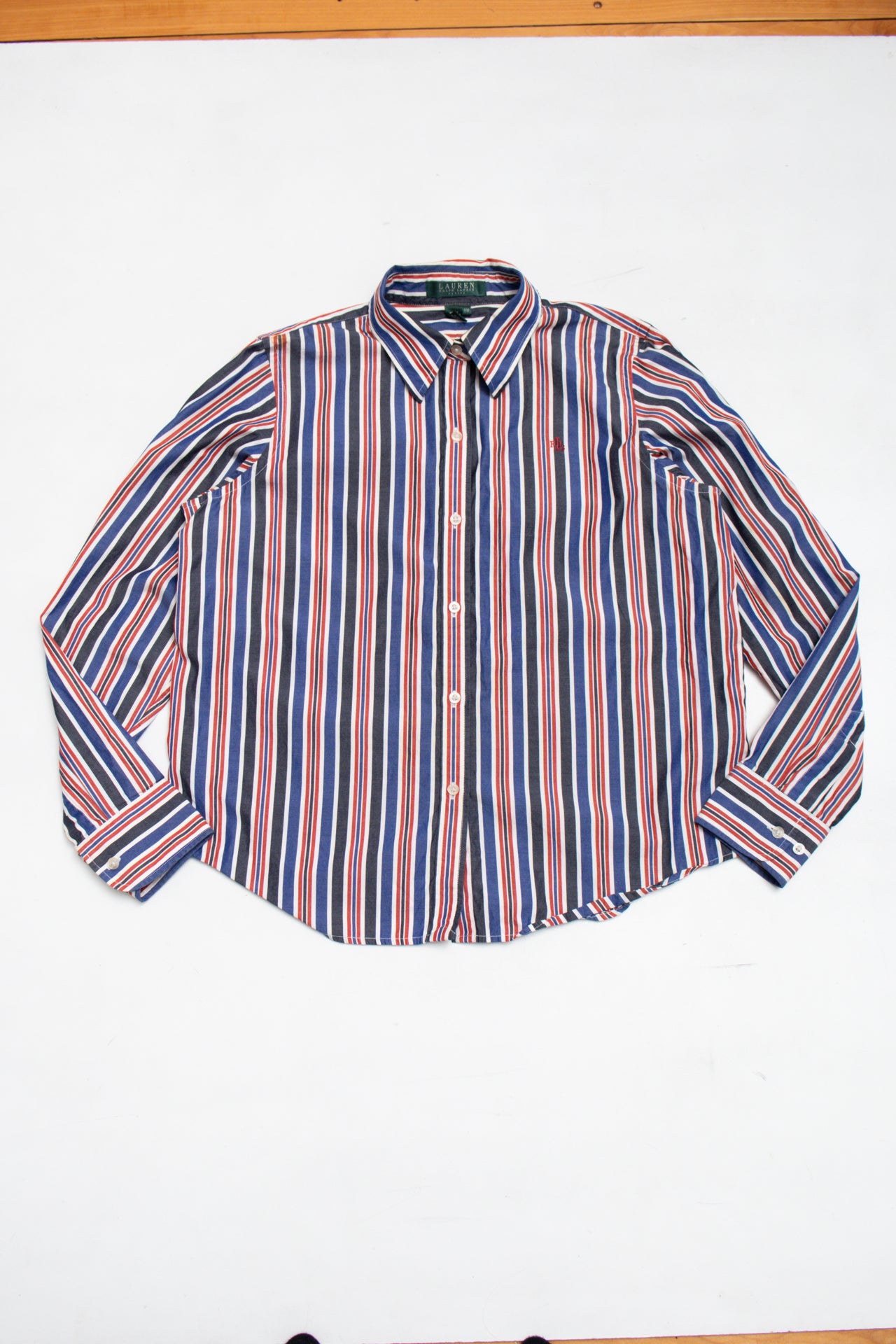 #66 Ralph Lauren striped cotton button up | c. 165 | size 8/10