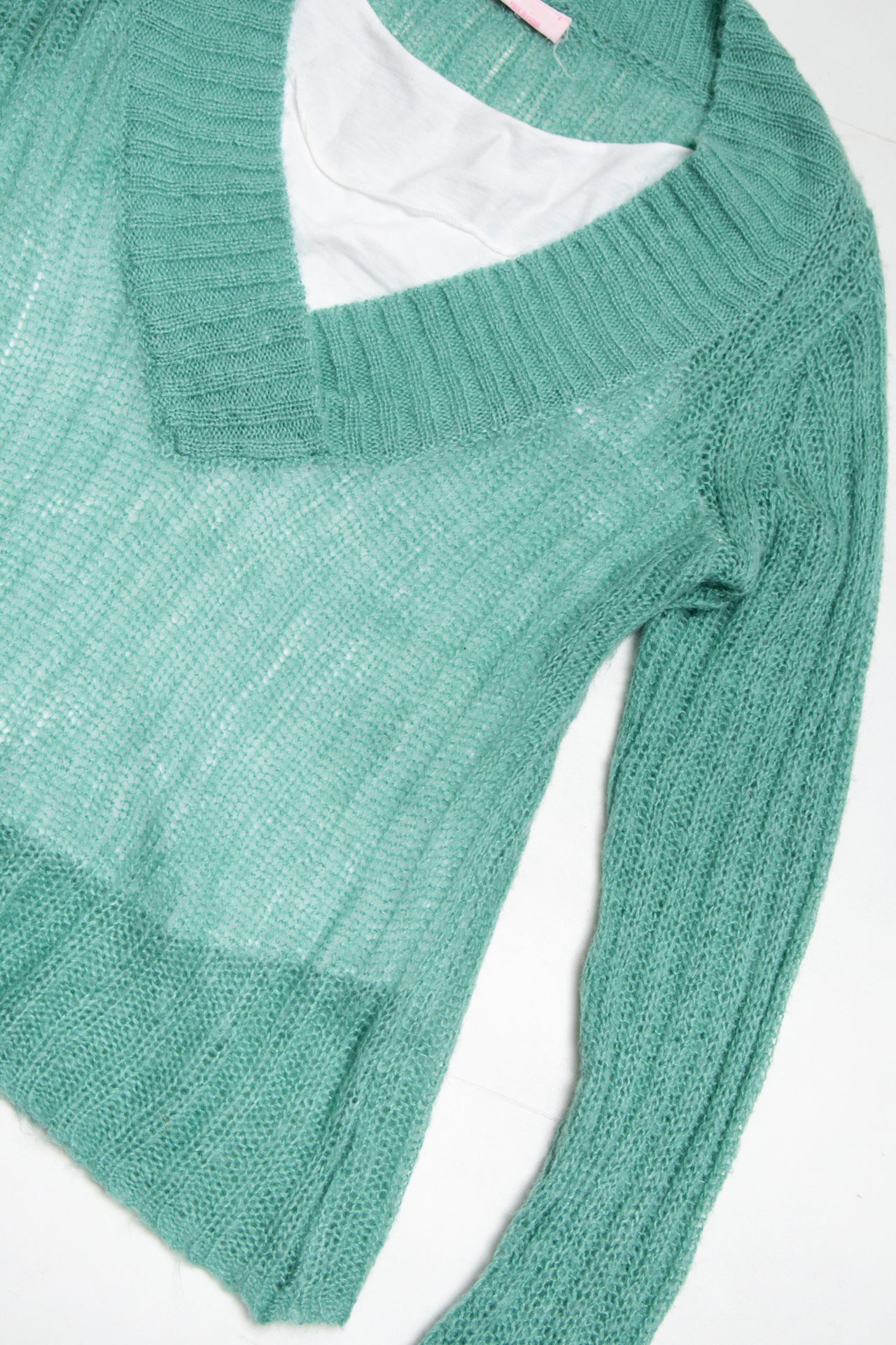 #71 B Star turquoise lined jumper | c. 165 | size 12
