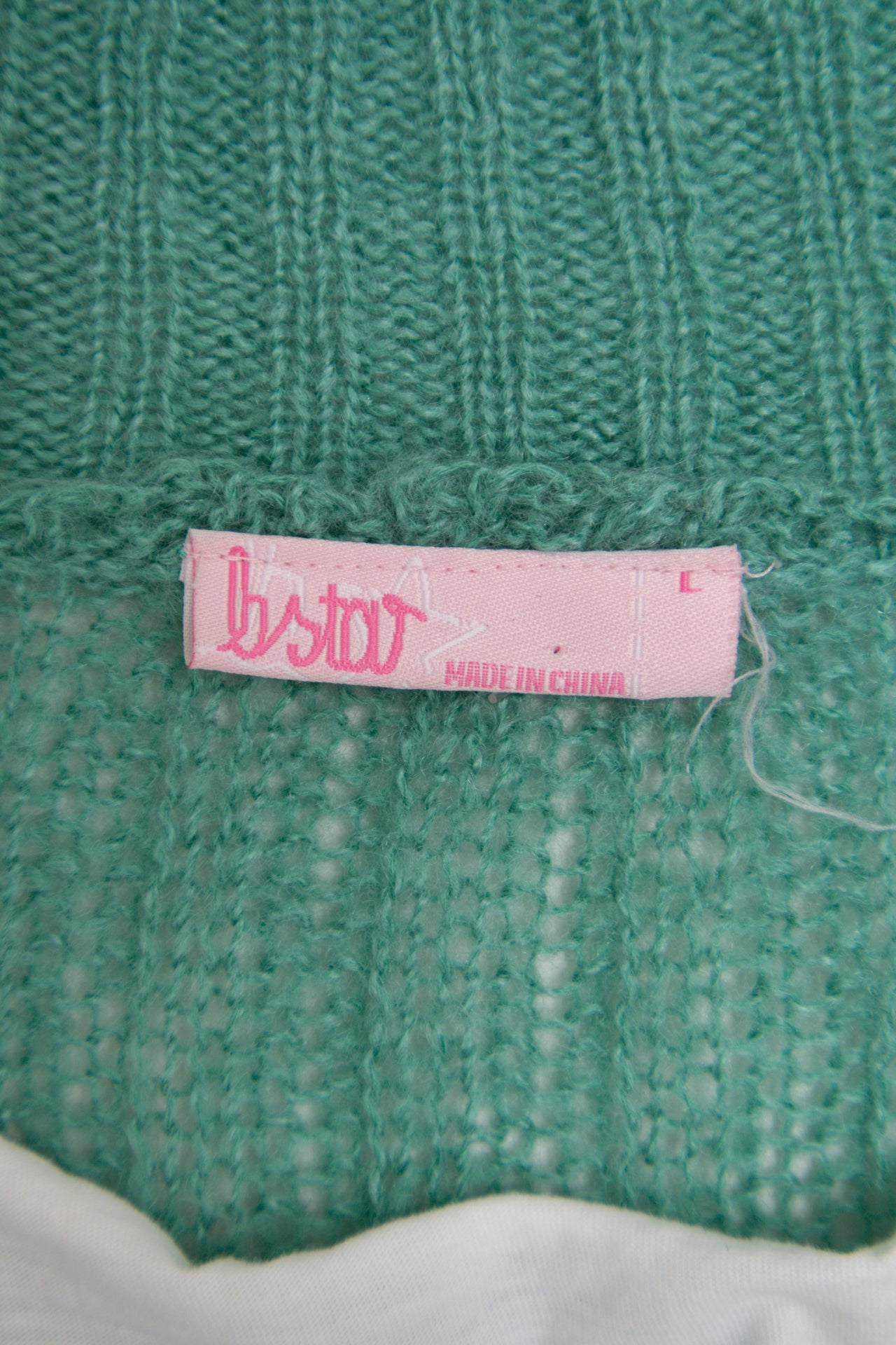 #71 B Star turquoise lined jumper | c. 165 | size 12