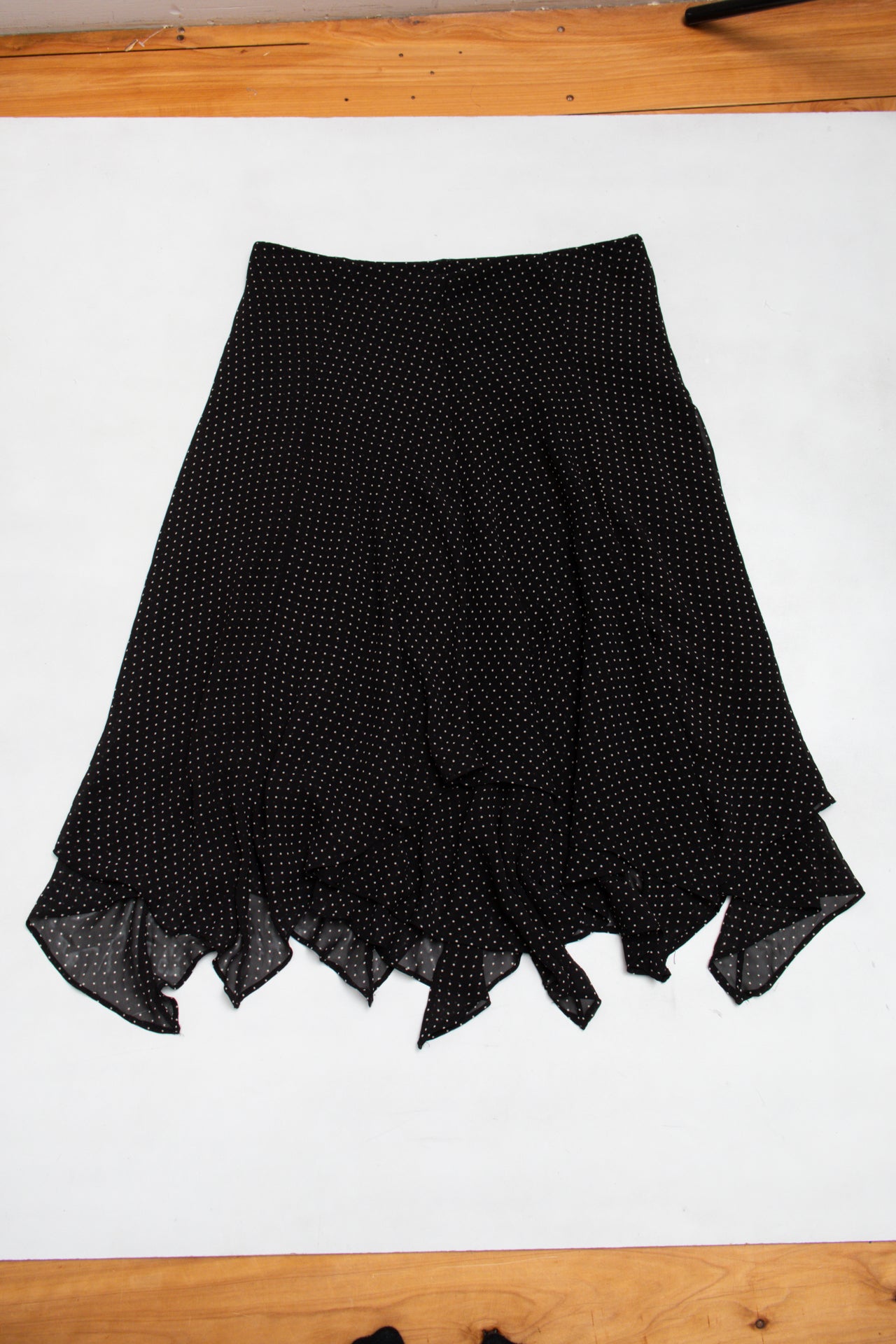 #89 Chaps polka dot midi skirt | c. 165 | size 14