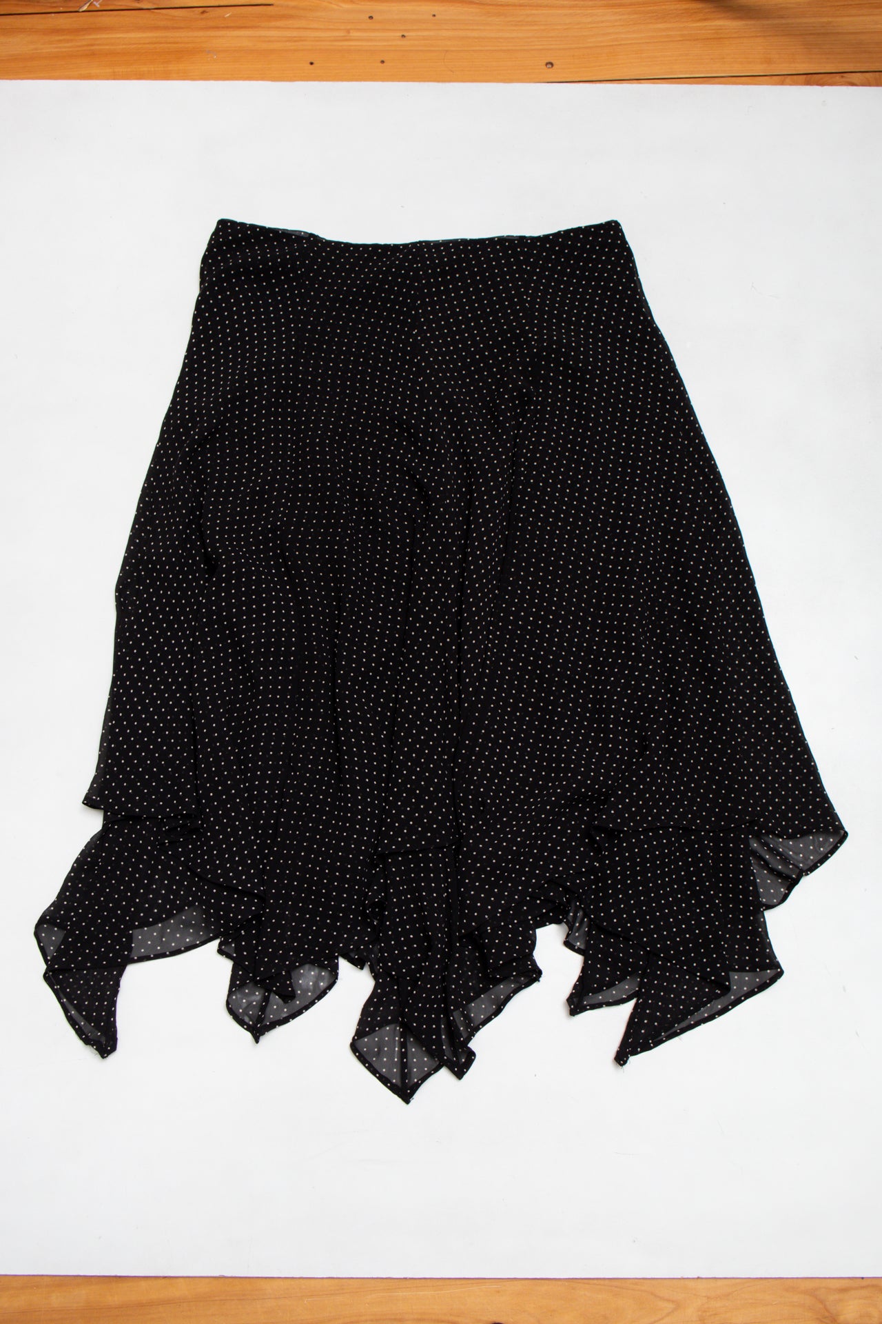 #89 Chaps polka dot midi skirt | c. 165 | size 14