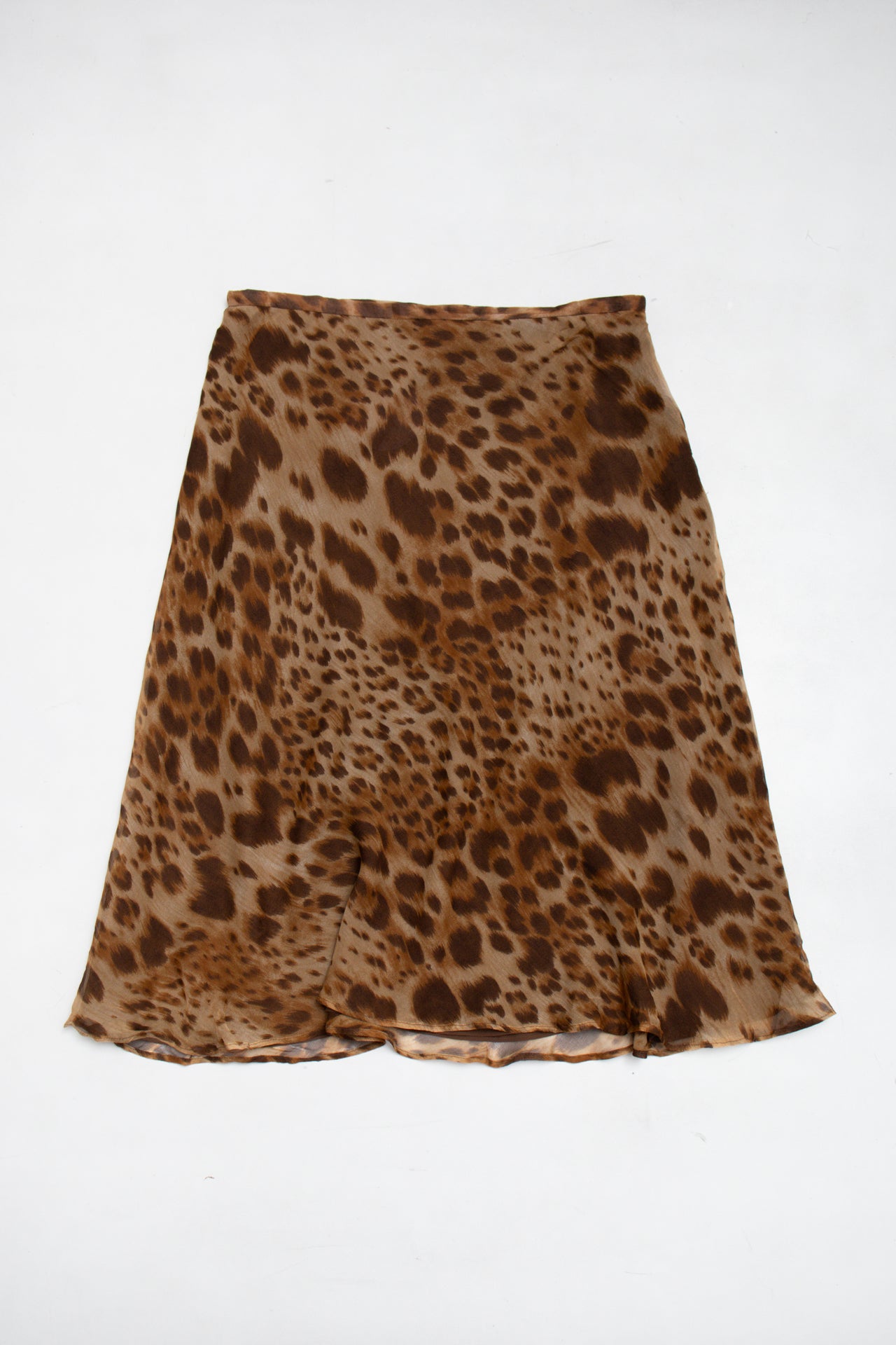 #92 Rafaella silk leopard print midi skirt | c. 165 | size 6