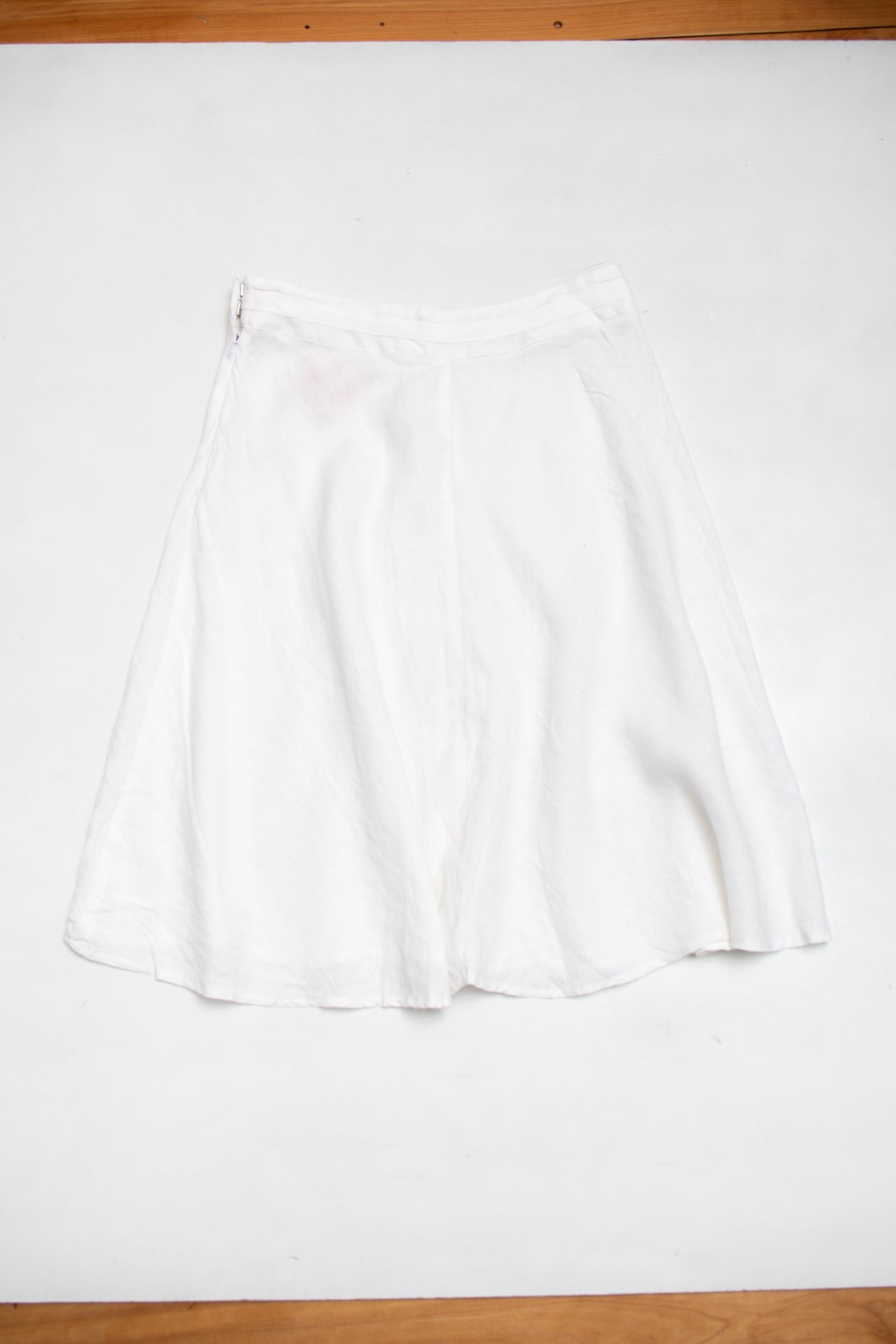 #93 Ajajajaj midi white linen skirt | c. 165 | size 10