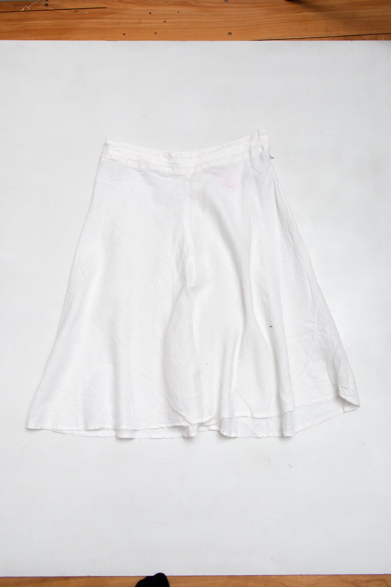 #93 Ajajajaj midi white linen skirt | c. 165 | size 10