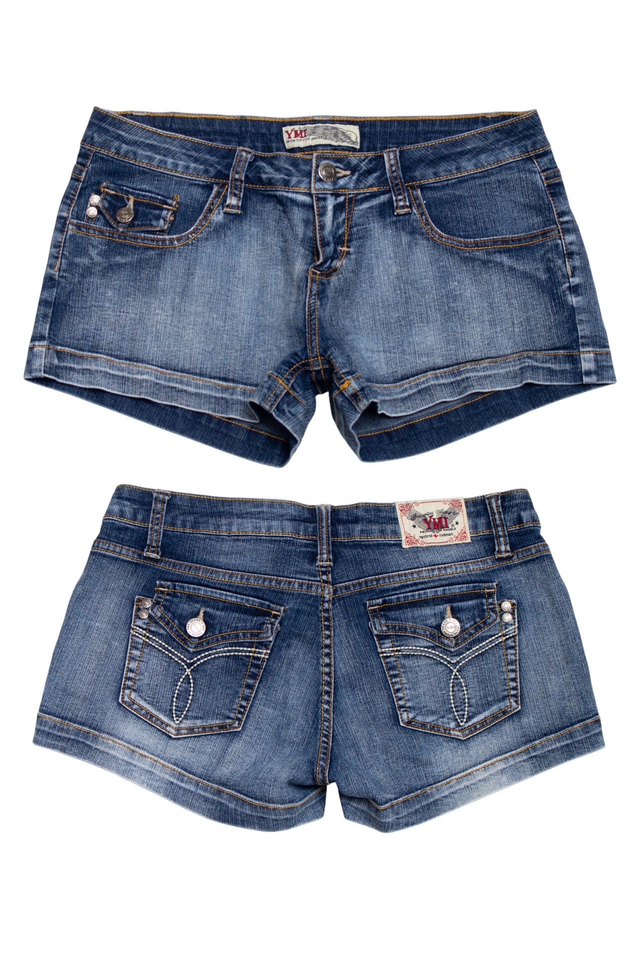 #102 YMI denim mini shorts | c. 165 | size 6
