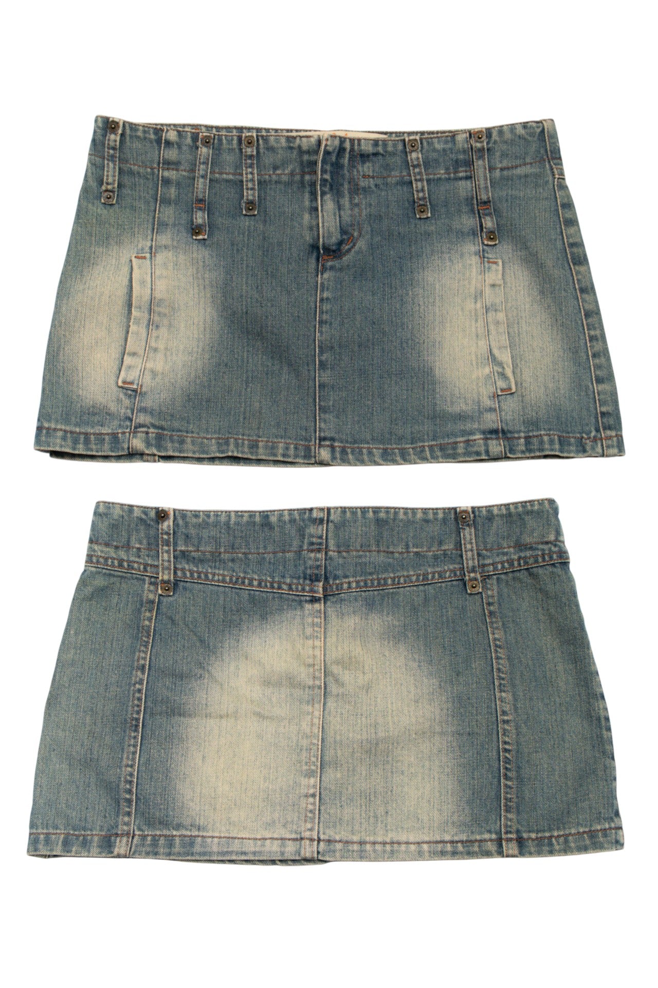 #152 Trf Denim Denim Mini Skirt Faded Blue | c. 174 | Size 10