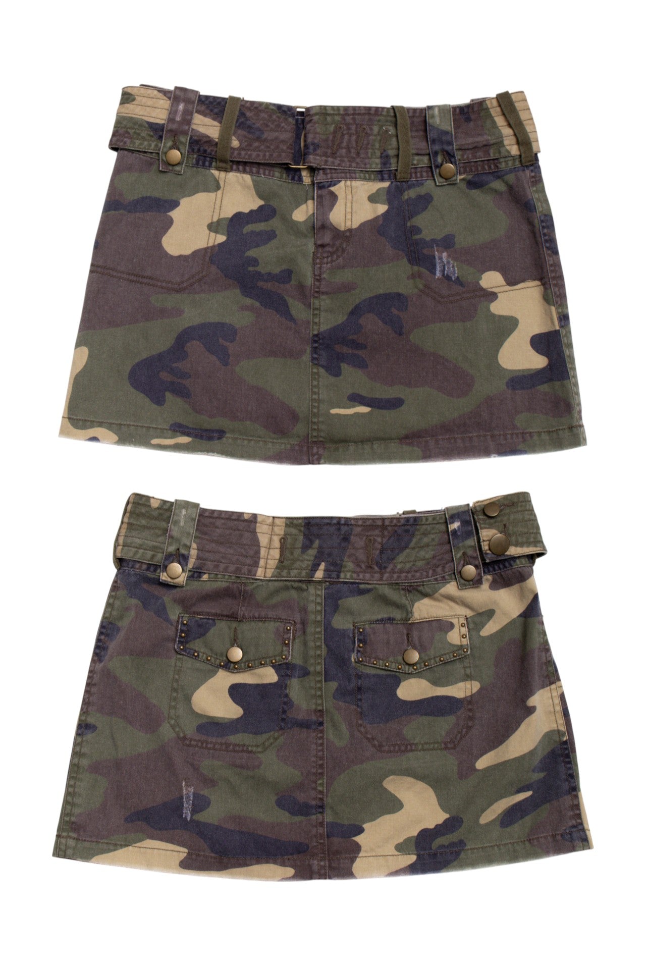 #106 Moda International camo mini skirt | c. 165 | size 10