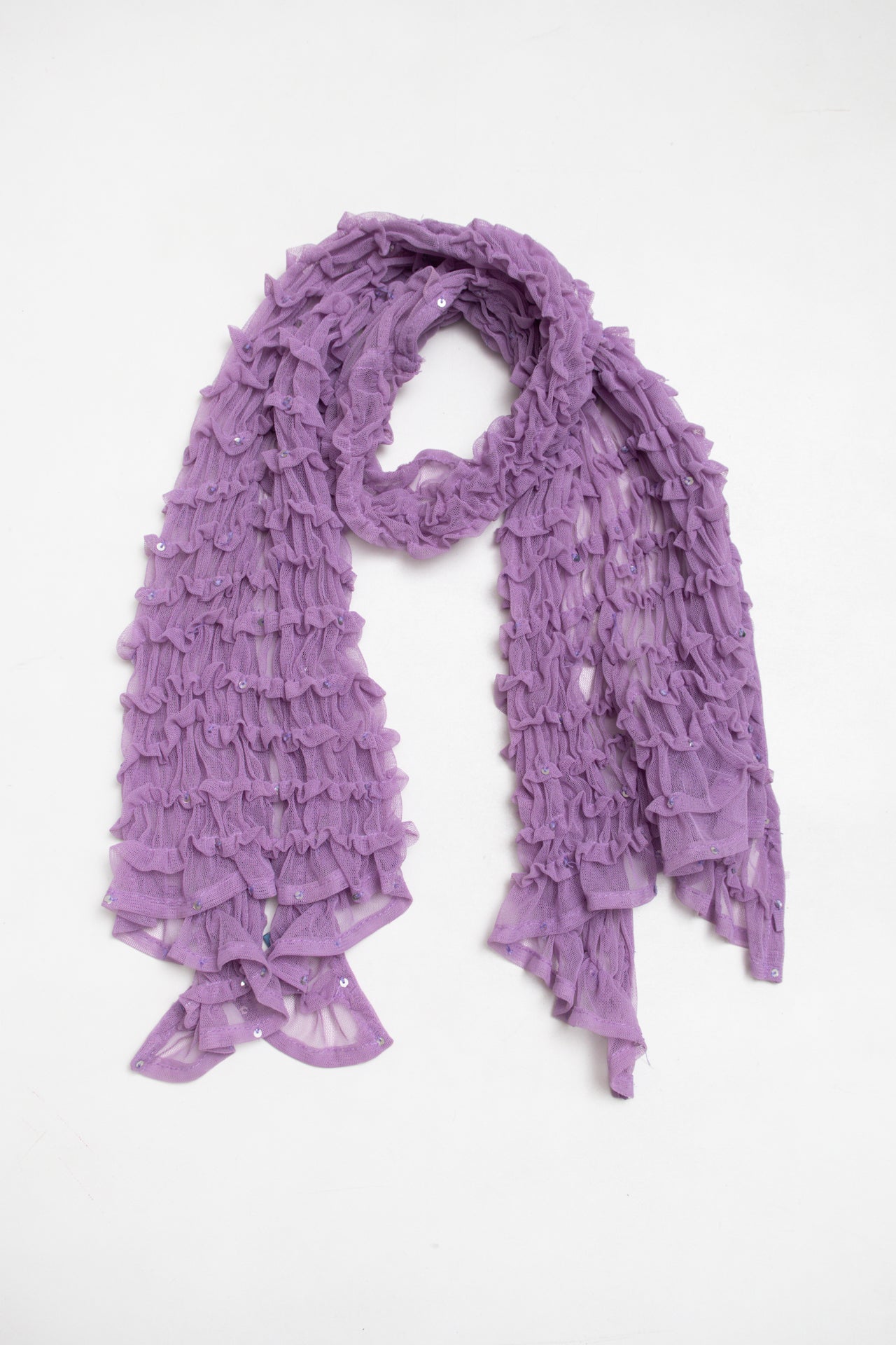 #108 Purple sequinned scarf | c. 165