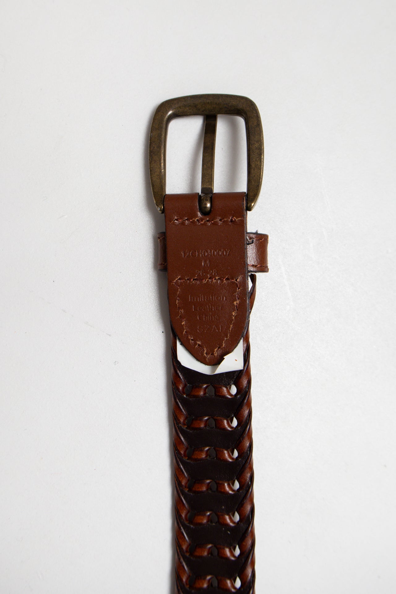 #116 faux leather braided belt | c. 165 | size 9.5