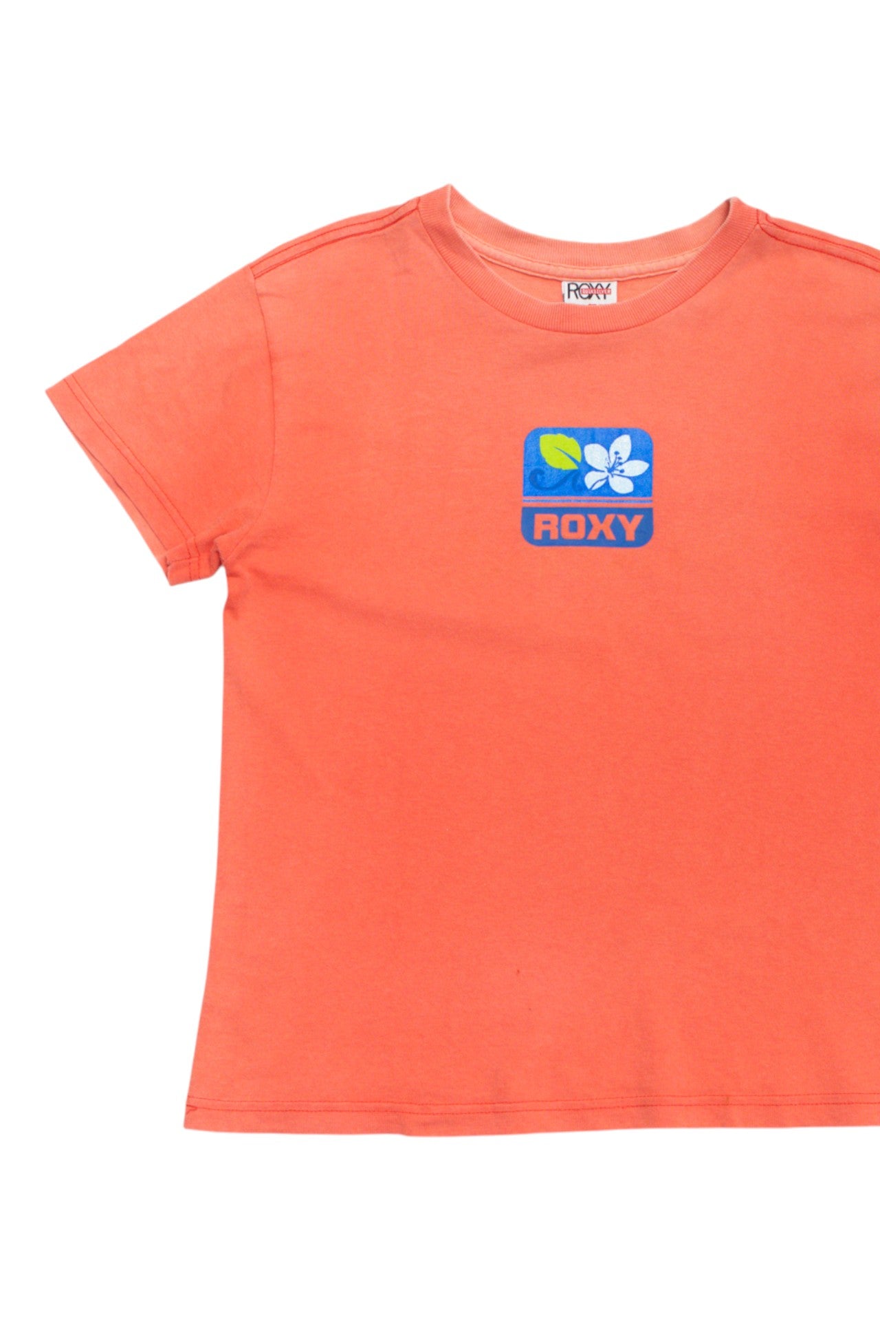 #121 Roxy flower coral cotton tee | c. 165 | size 10