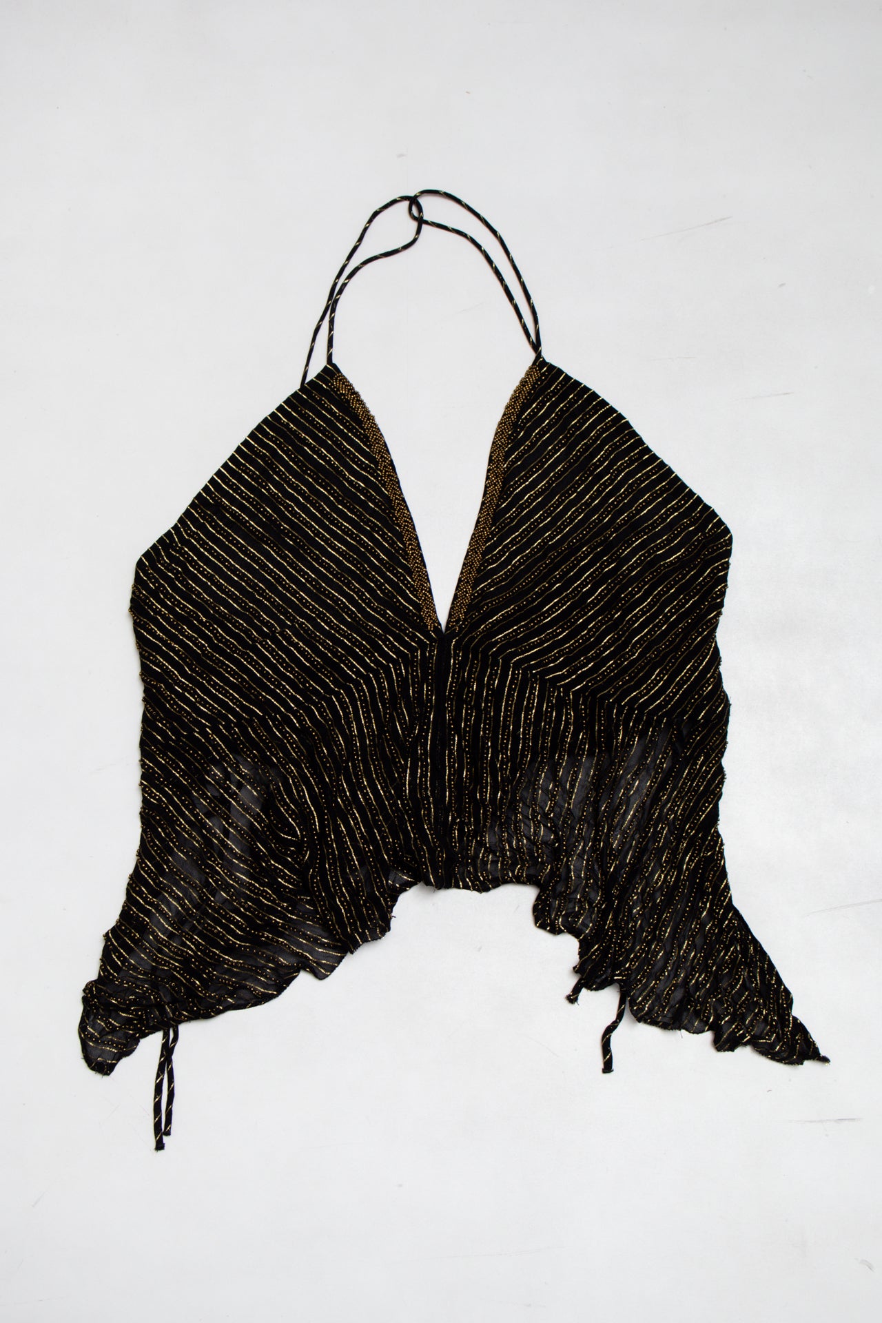 #123 gold/black beaded festival top | c. 165 | size 10