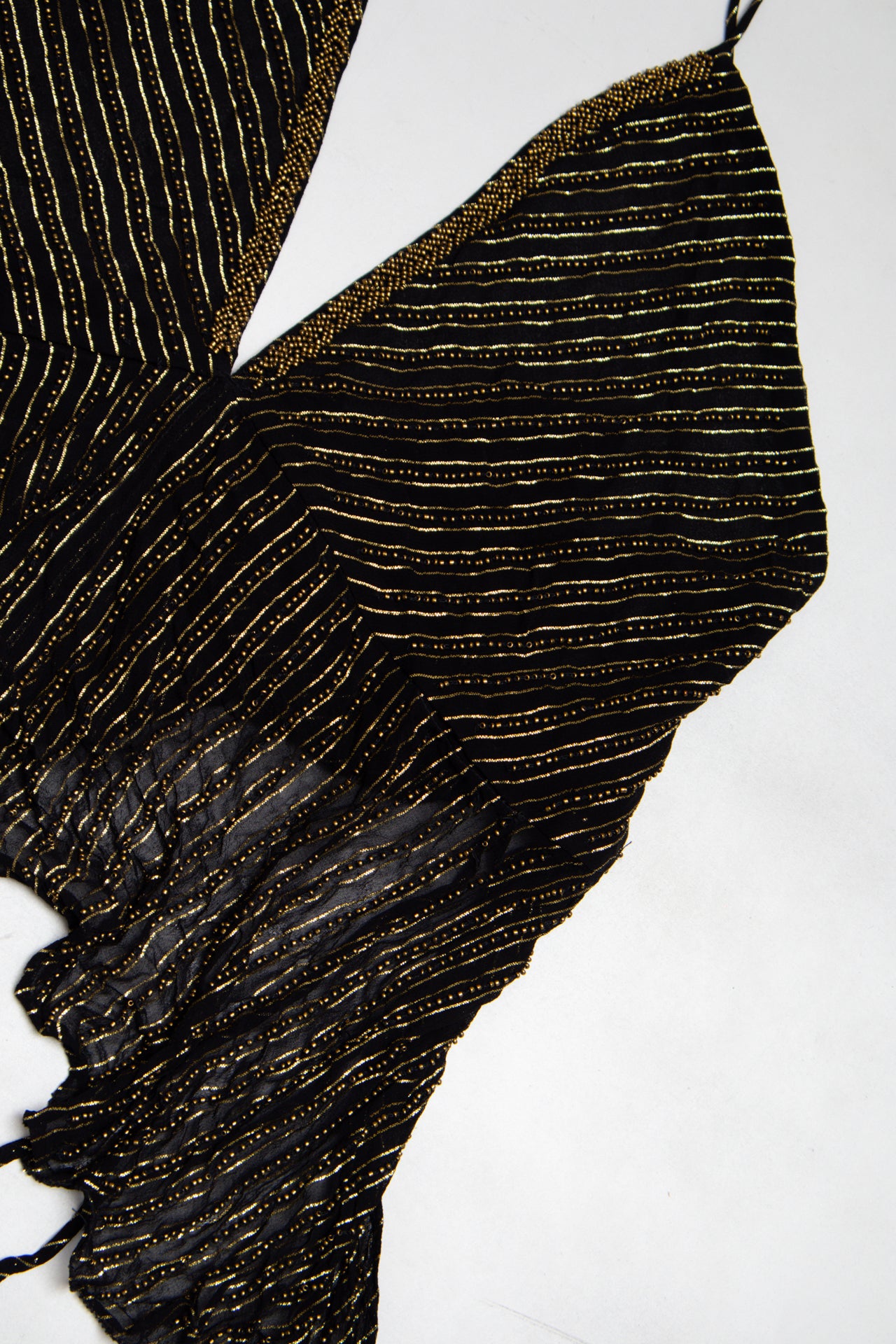 #123 gold/black beaded festival top | c. 165 | size 10