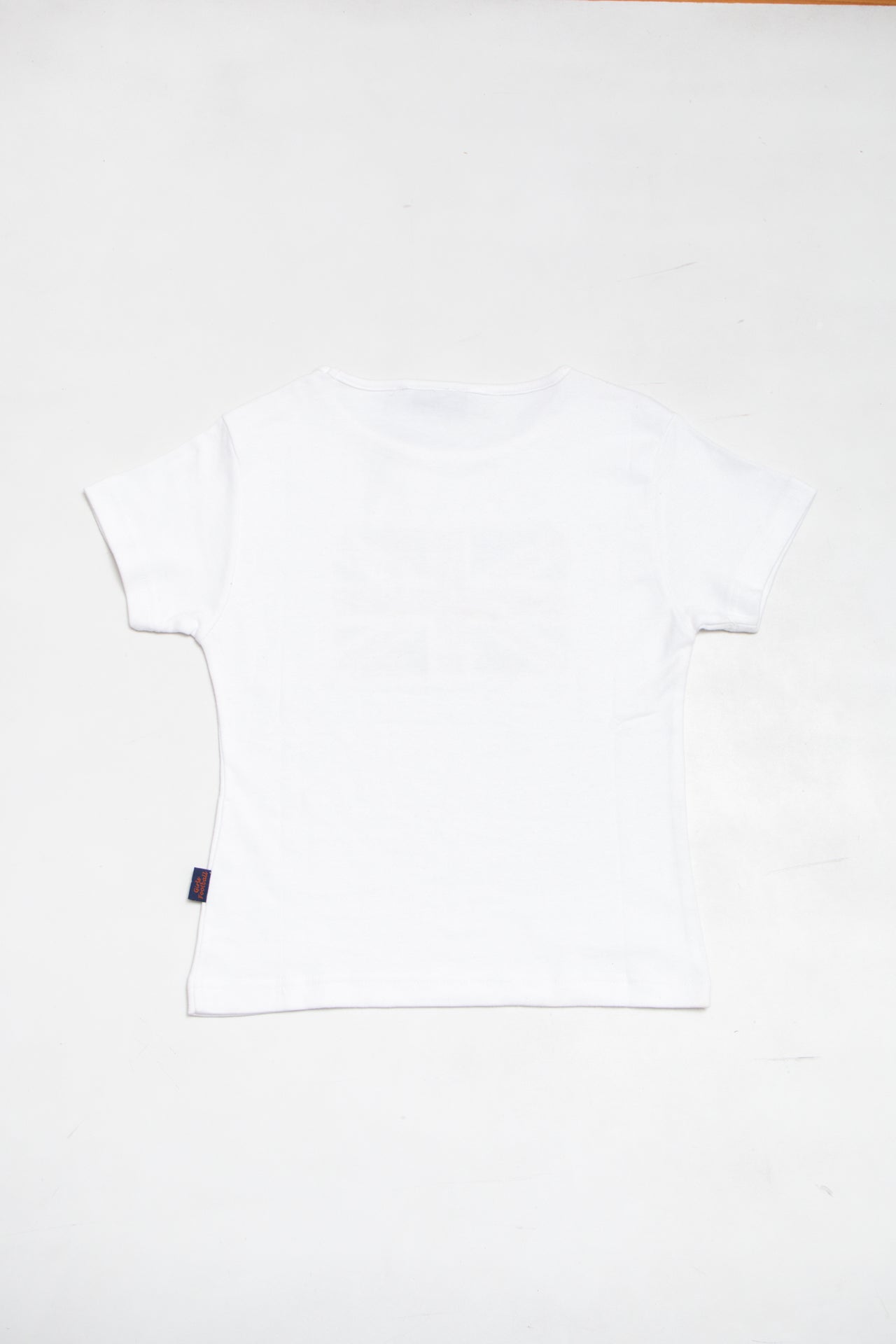 #125 Girls Football glitter union jack tee | c. 165 | size 10