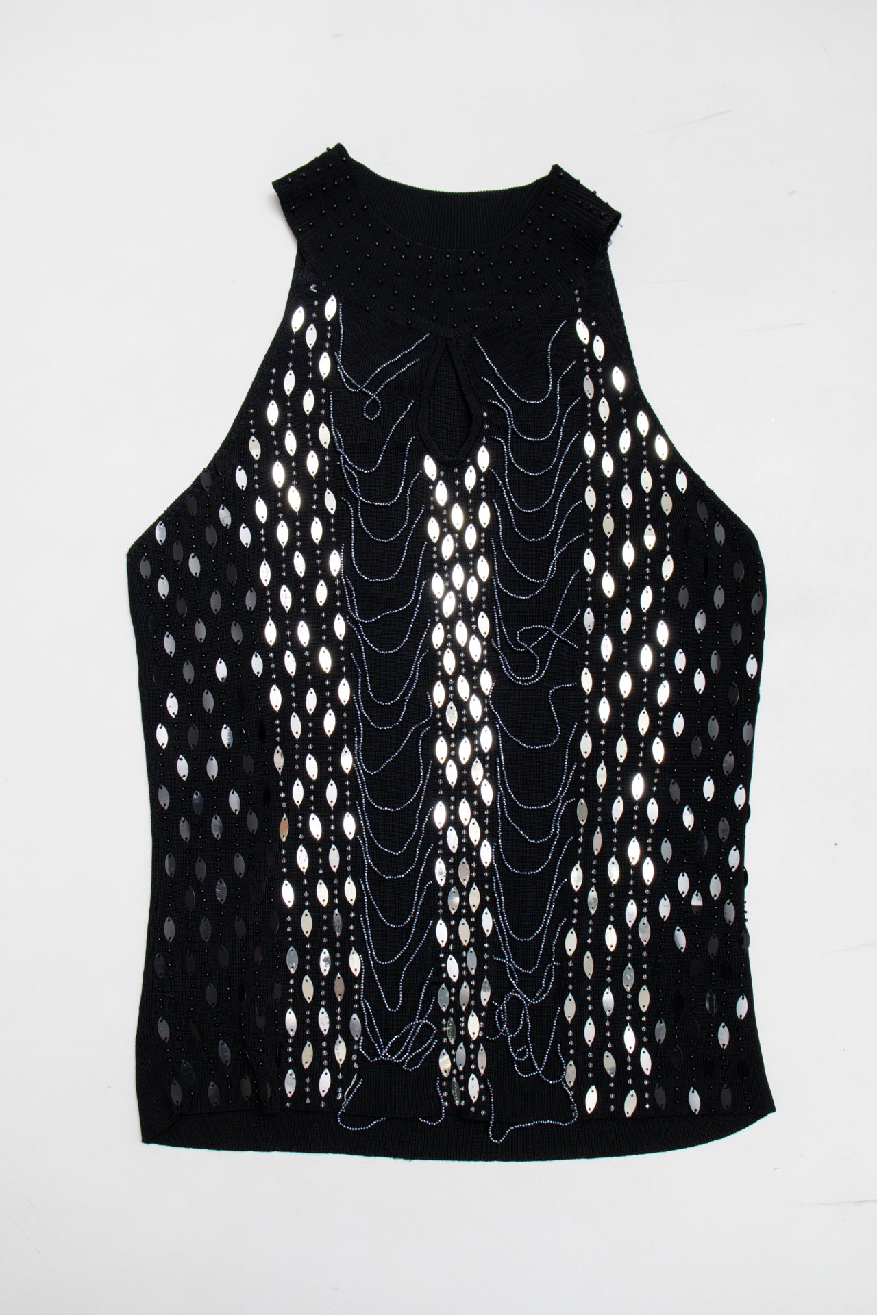 #129 Envie beaded high neck top | c. 165 | size 10