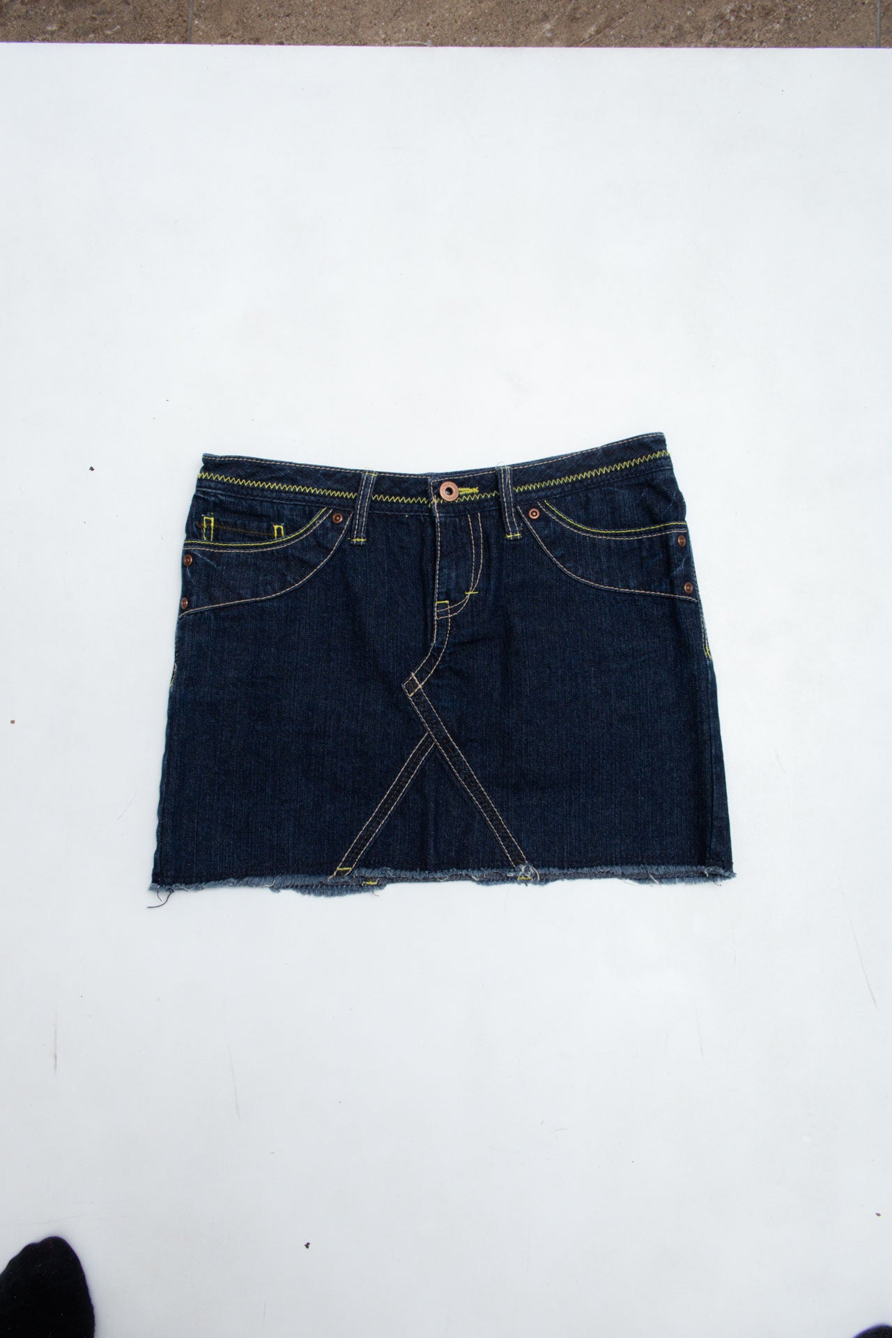 #76 Dark Denim Mini Skirt | Love Island | Size 8