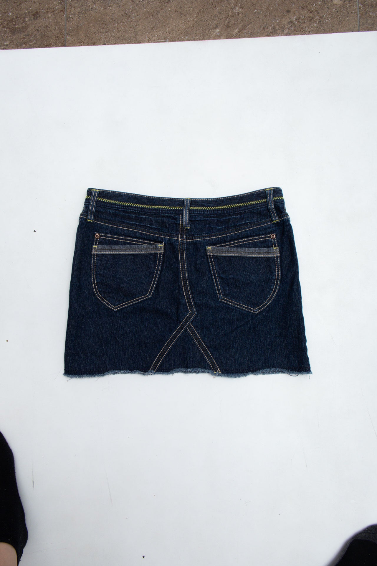 #76 Dark Denim Mini Skirt | Love Island | Size 8