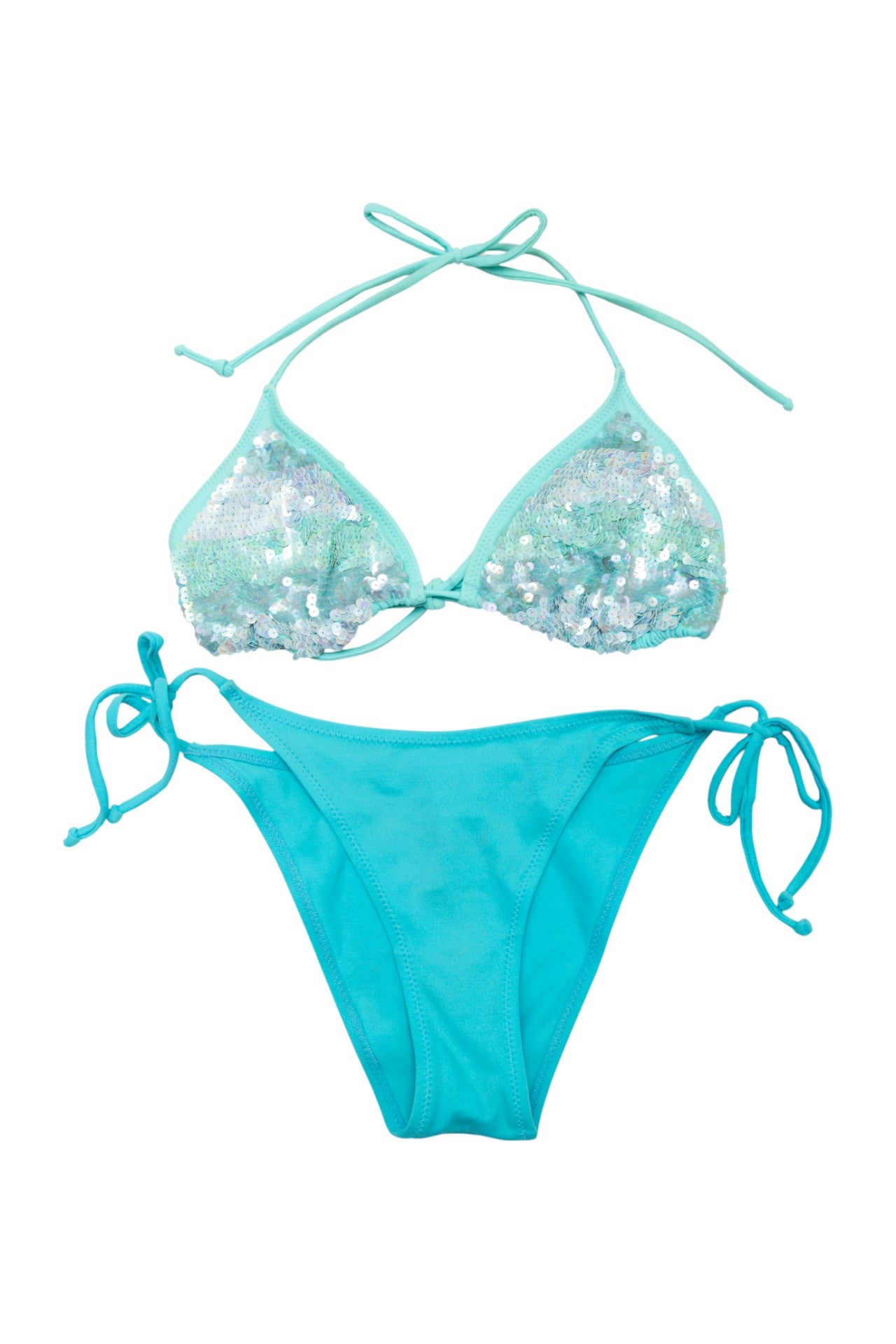 #181 Goldenlady Beachwear Bikini Set Turquoise / Aqua Blue | c. 174 | Size 10
