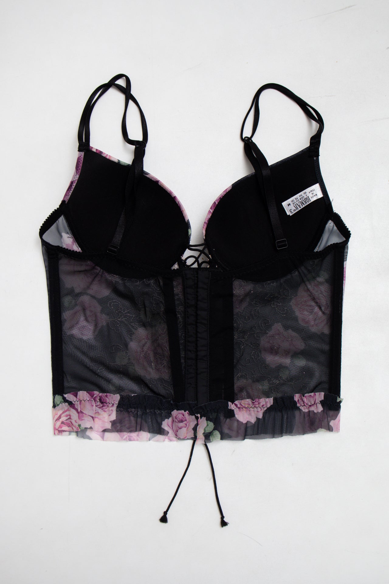 #138 Rose print embroidered corset | c. 165 | size 10D