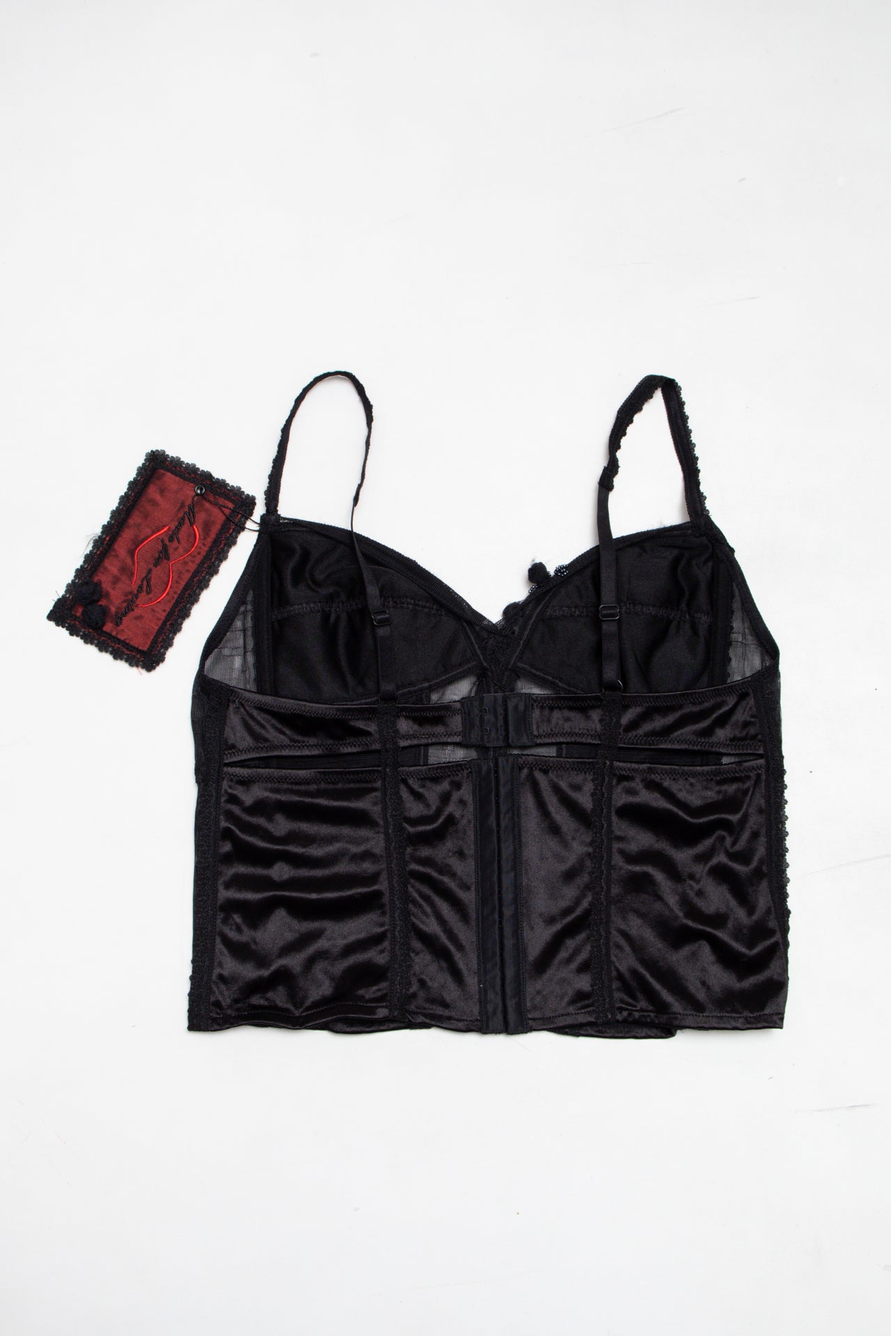 #142 black beaded corset top | c. 165 | size 8