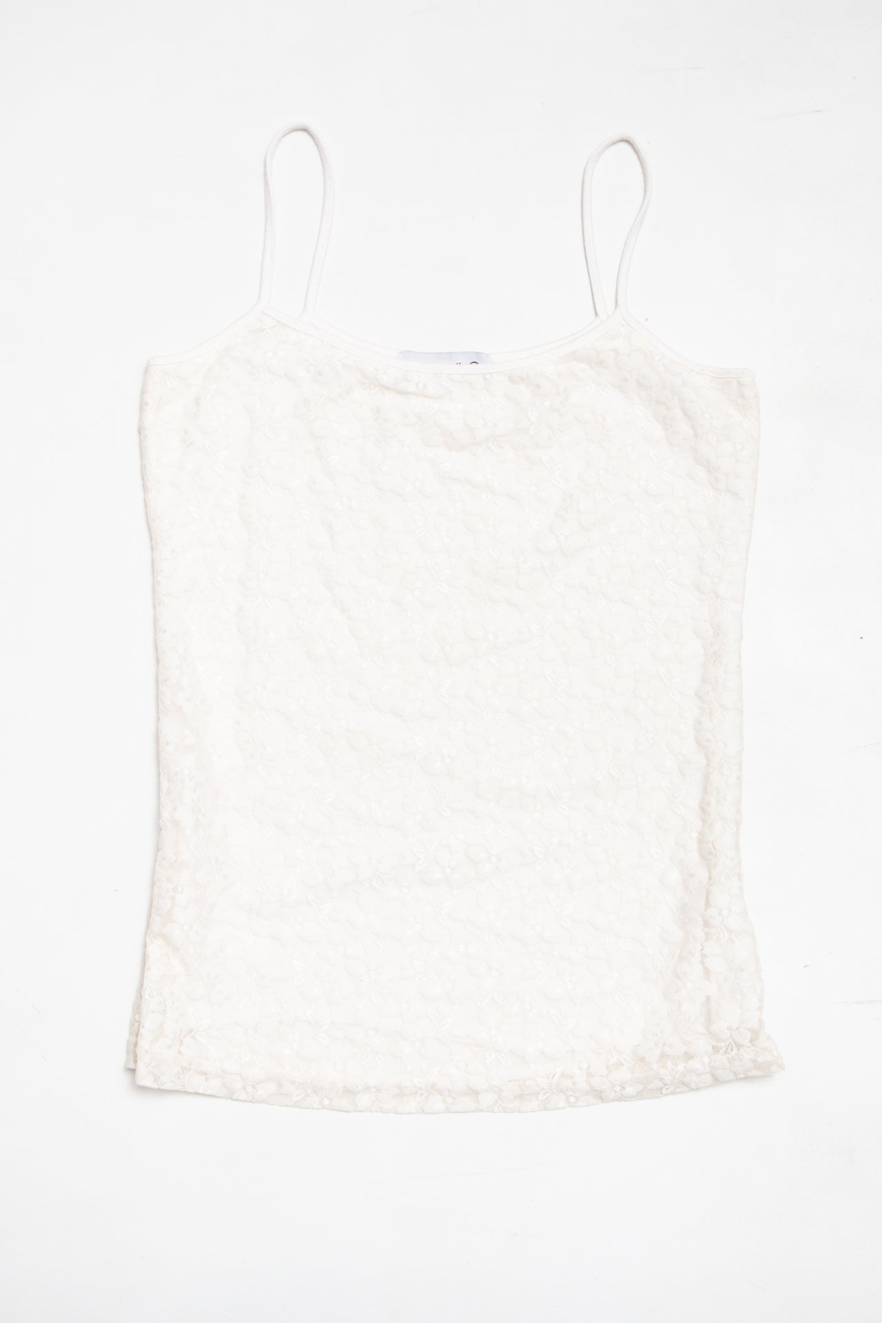 #144 Toumaï lined lace white cami | c. 165 | size 8