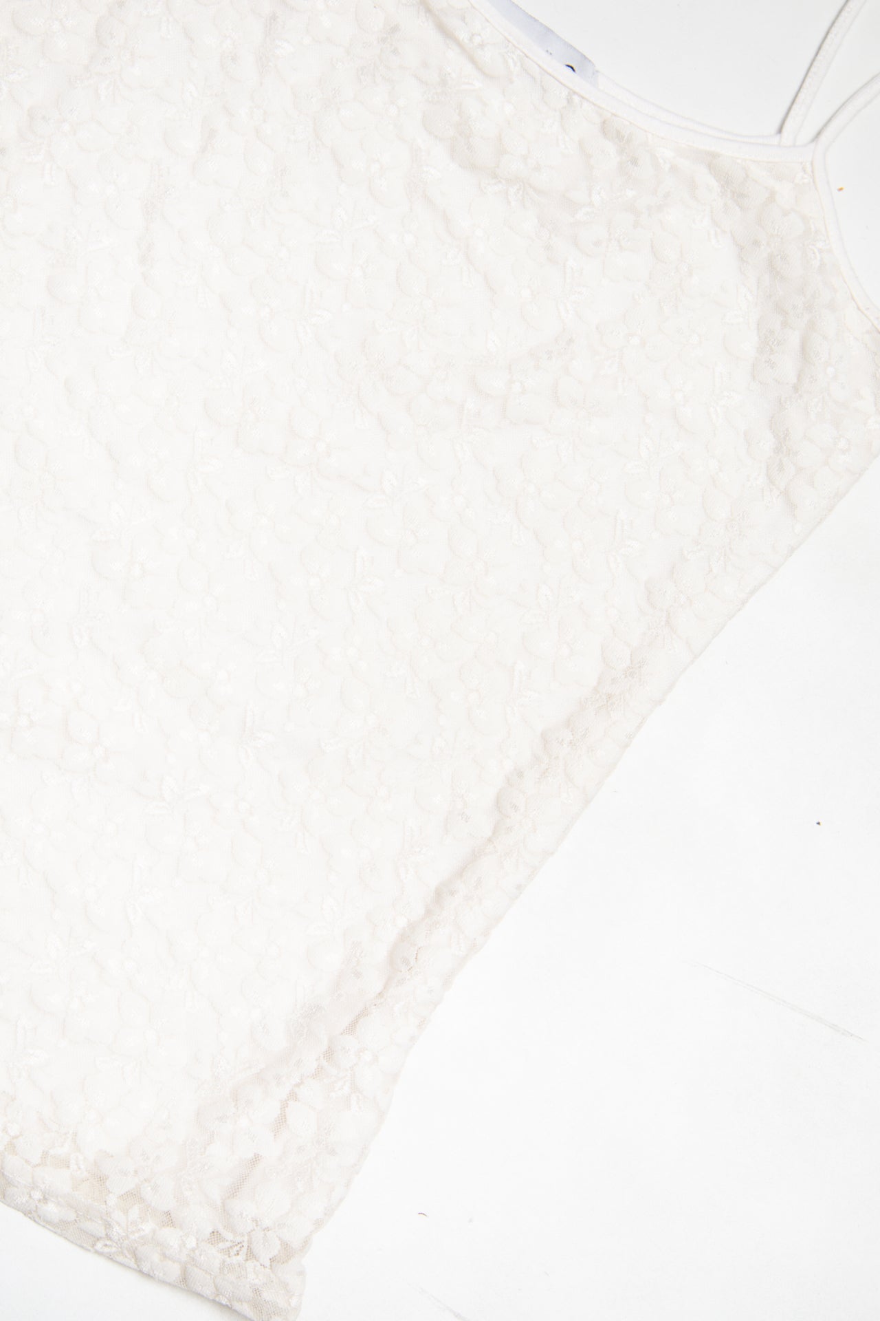 #144 Toumaï lined lace white cami | c. 165 | size 8