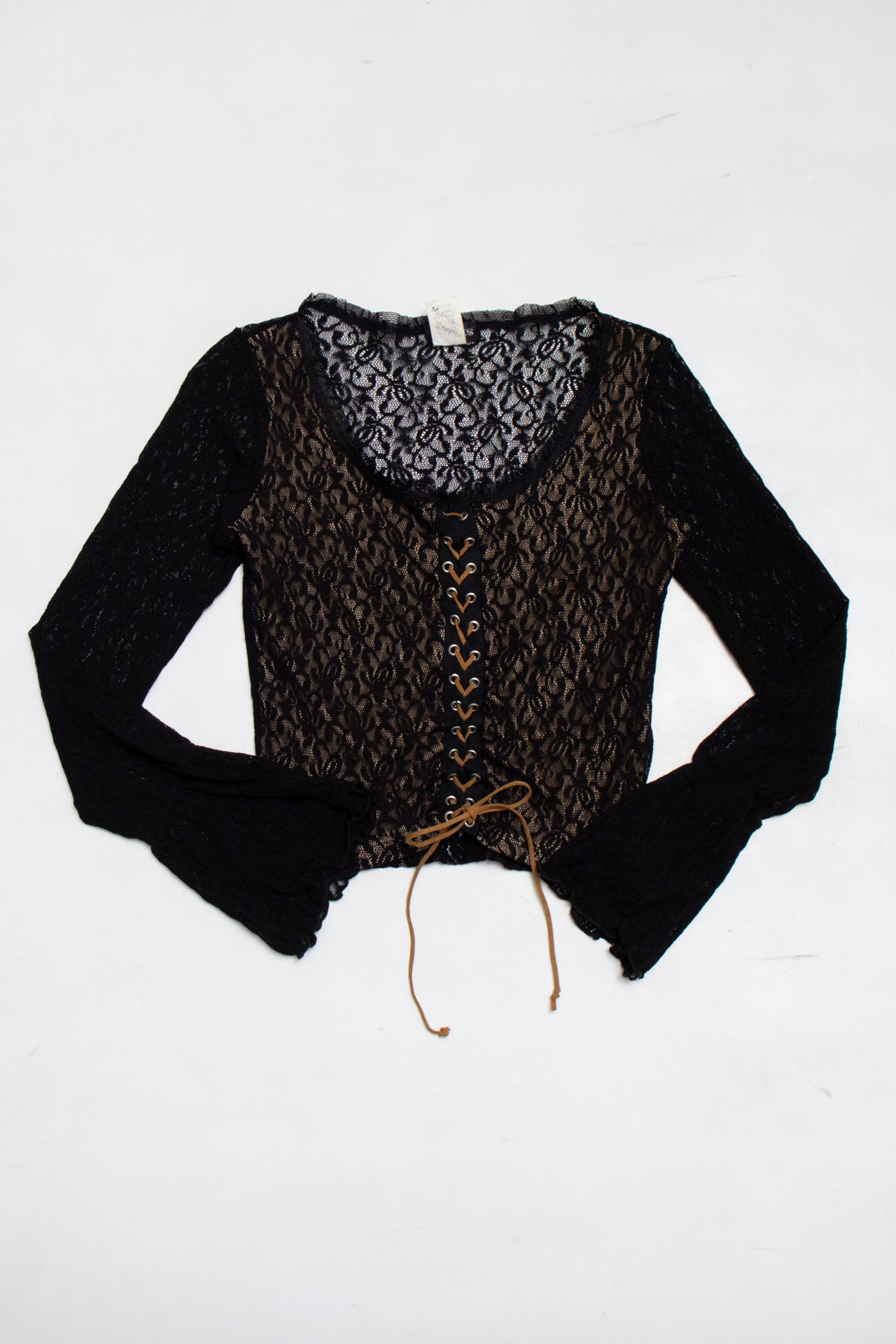 #149 USA made Shades lace long sleeve | c. 165 | size 10