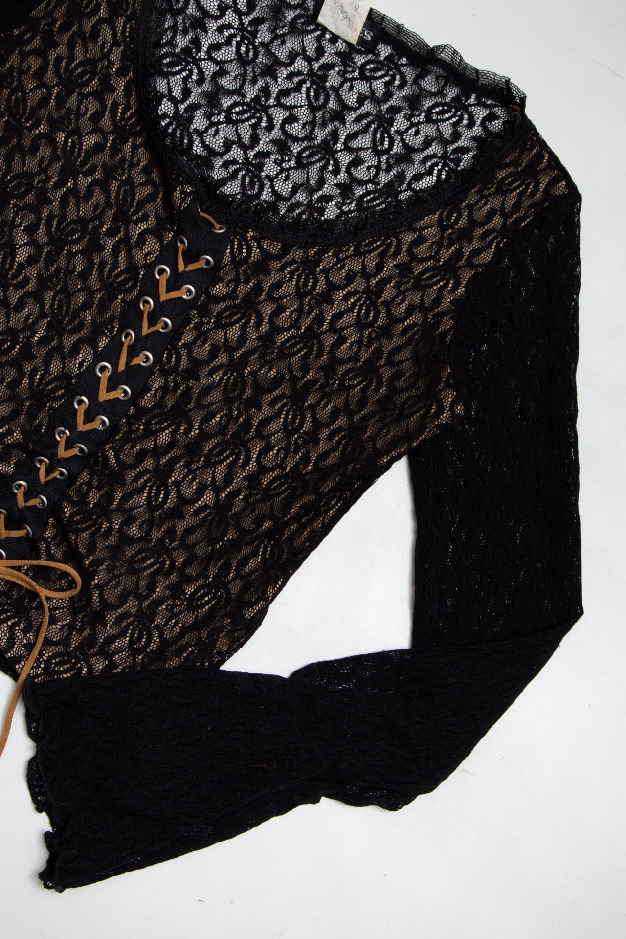 #149 USA made Shades lace long sleeve | c. 165 | size 10