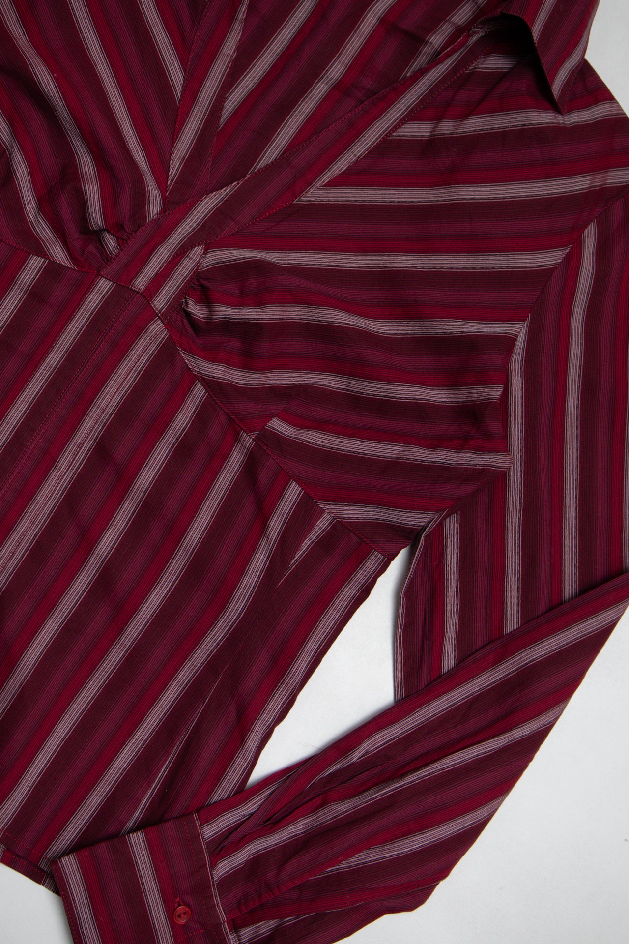 #151 Next striped fitted burgundy button up | c. 165 | size 12