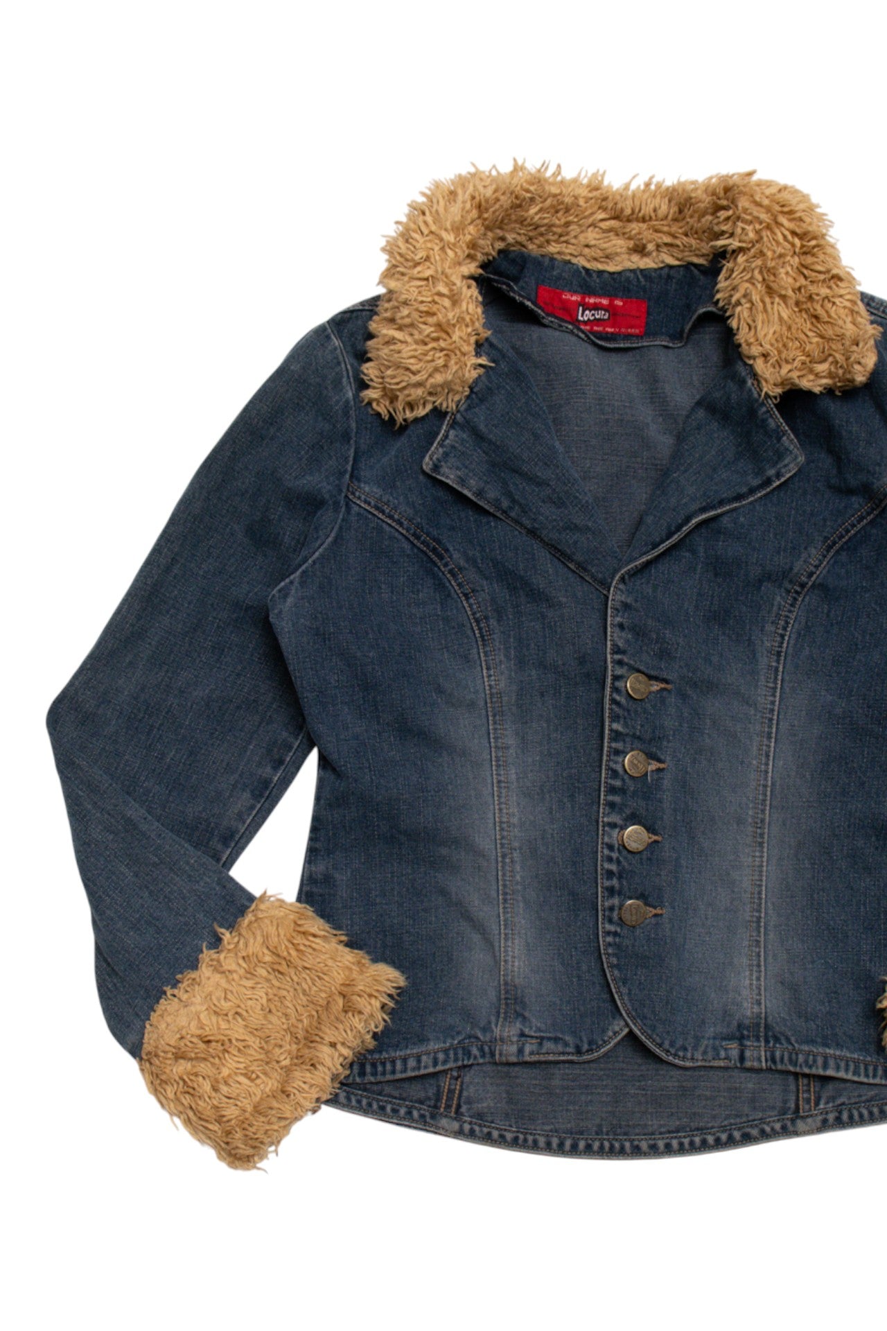 #156 Locura trim denim jacket | c. 165 | size 10