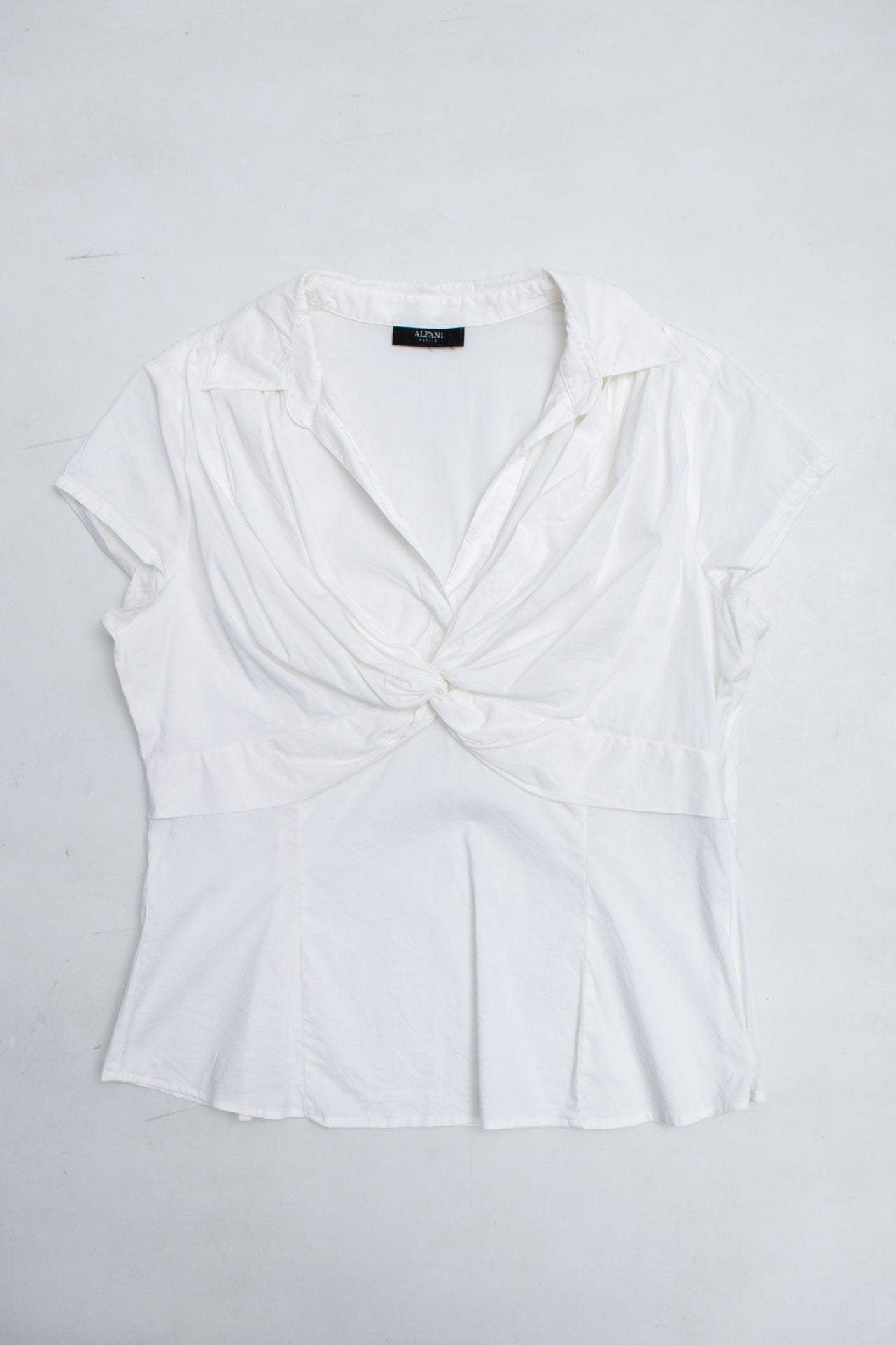 #34 Alfani Linen White Tee | It's Britney Bitch | Size 10/12