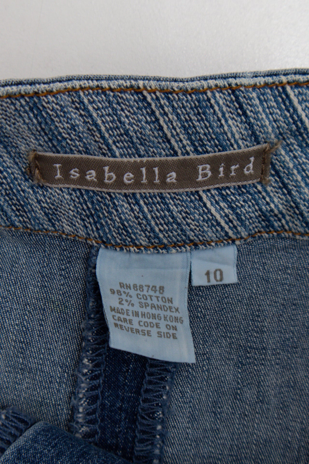 #159 Isabella Bird pleated denim midi skirt | c. 165 | size 8