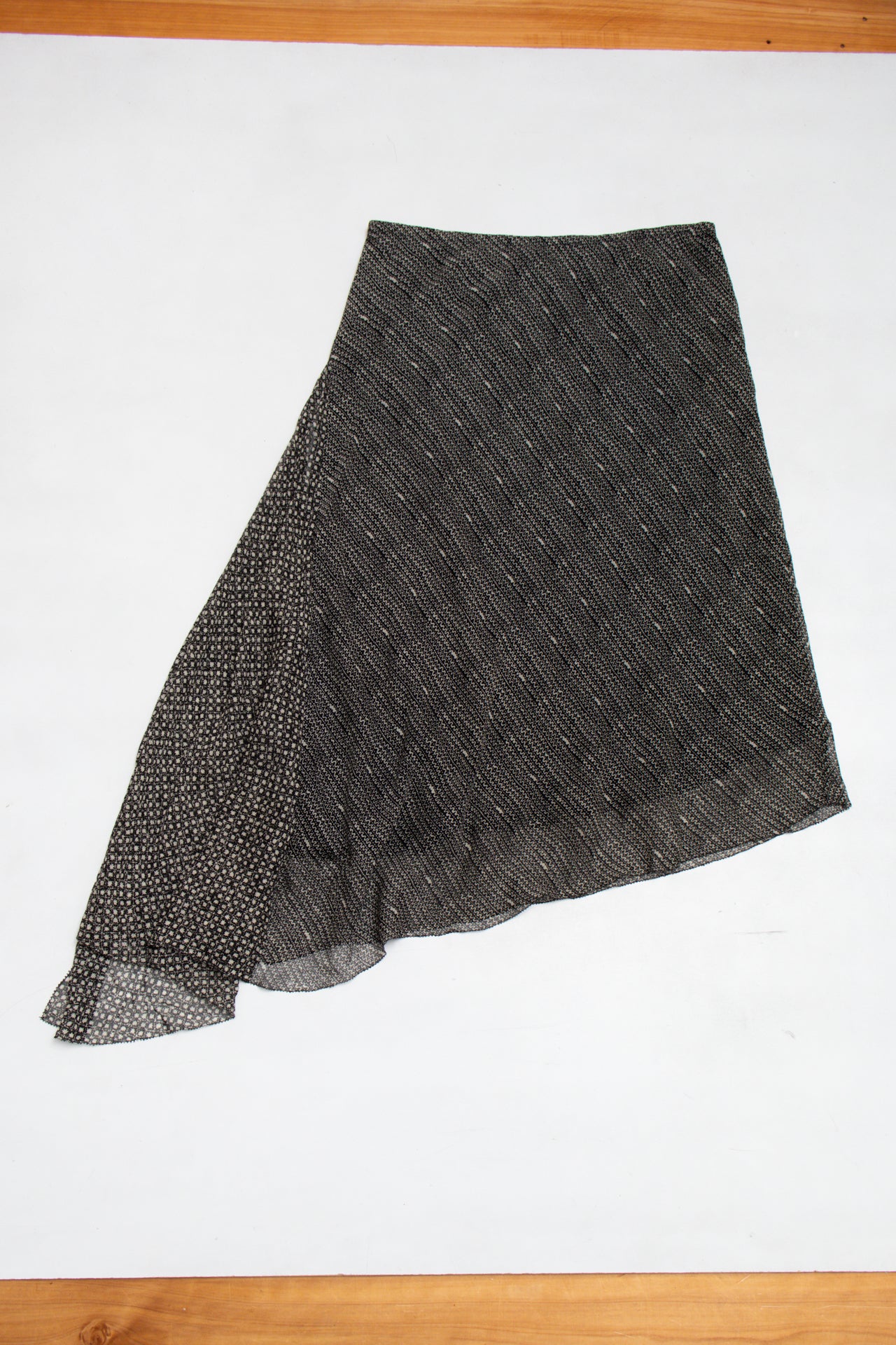 #161 Studio M asymmetrical silk midi skirt | c. 165 | size 8