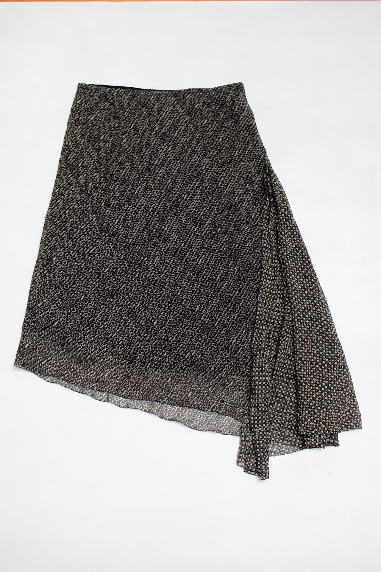 #161 Studio M asymmetrical silk midi skirt | c. 165 | size 8