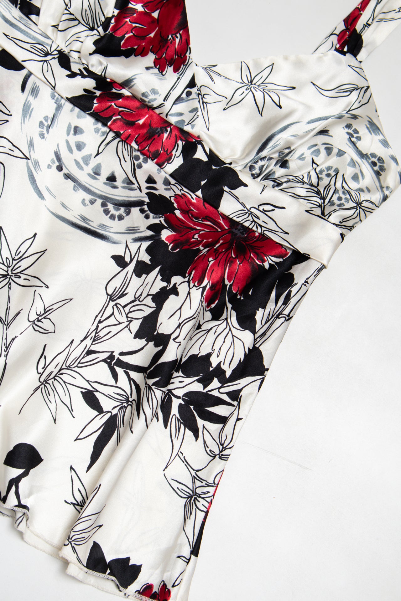 #163 Byer California floral satin tank | c. 165 | size 10