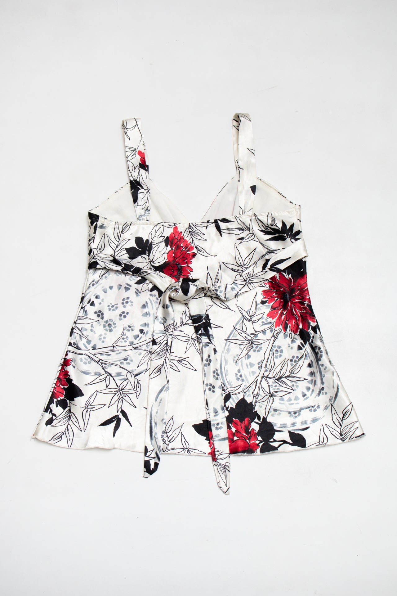 #163 Byer California floral satin tank | c. 165 | size 10