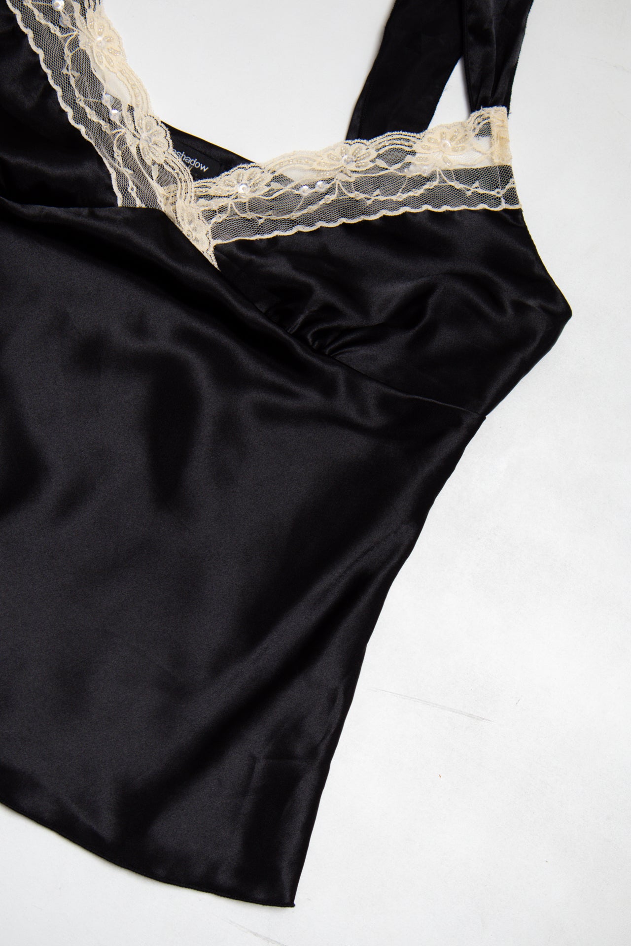 #165 Eyeshadow satin lace trim cami | c. 165 | size 10