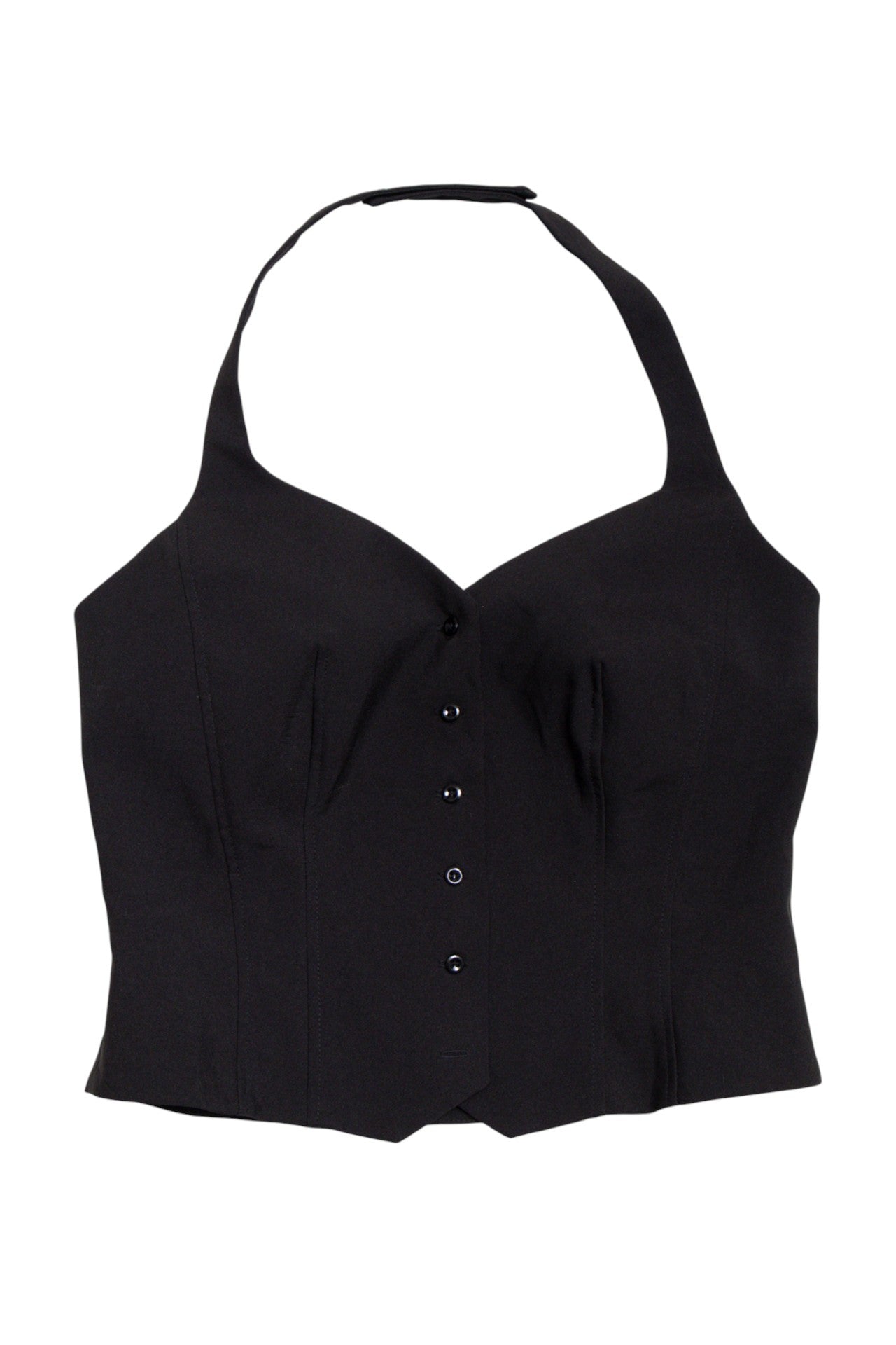 #167 R black button up corset | c. 165 | size 8