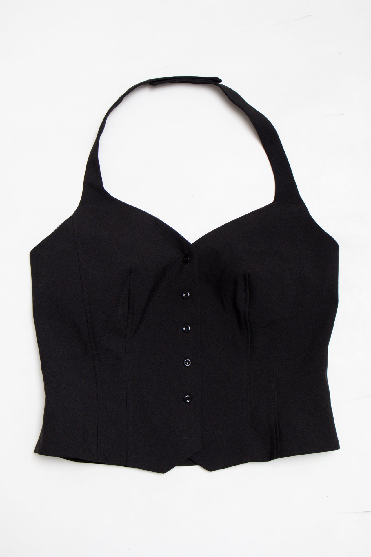 #167 R black button up corset | c. 165 | size 8