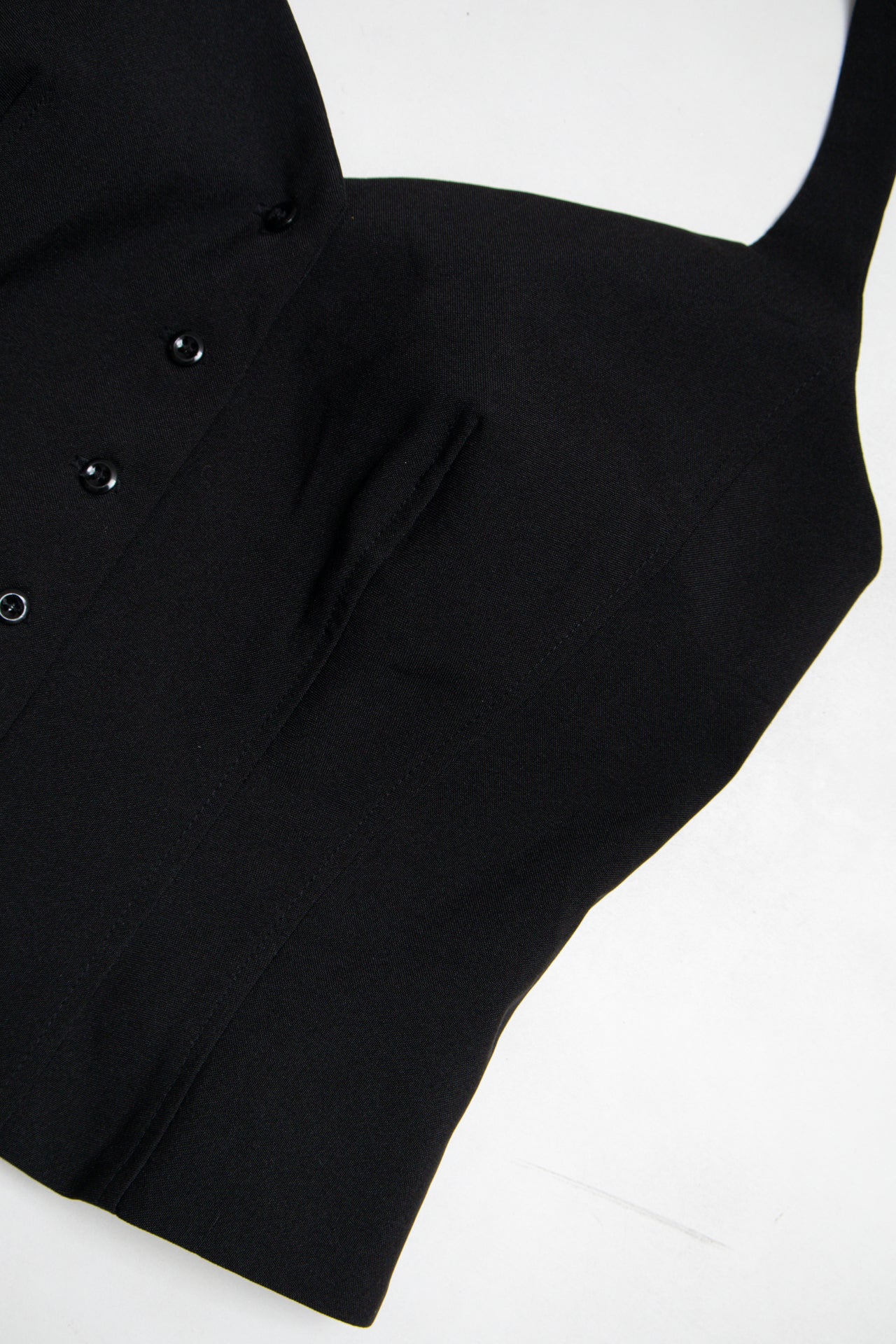 #167 R black button up corset | c. 165 | size 8