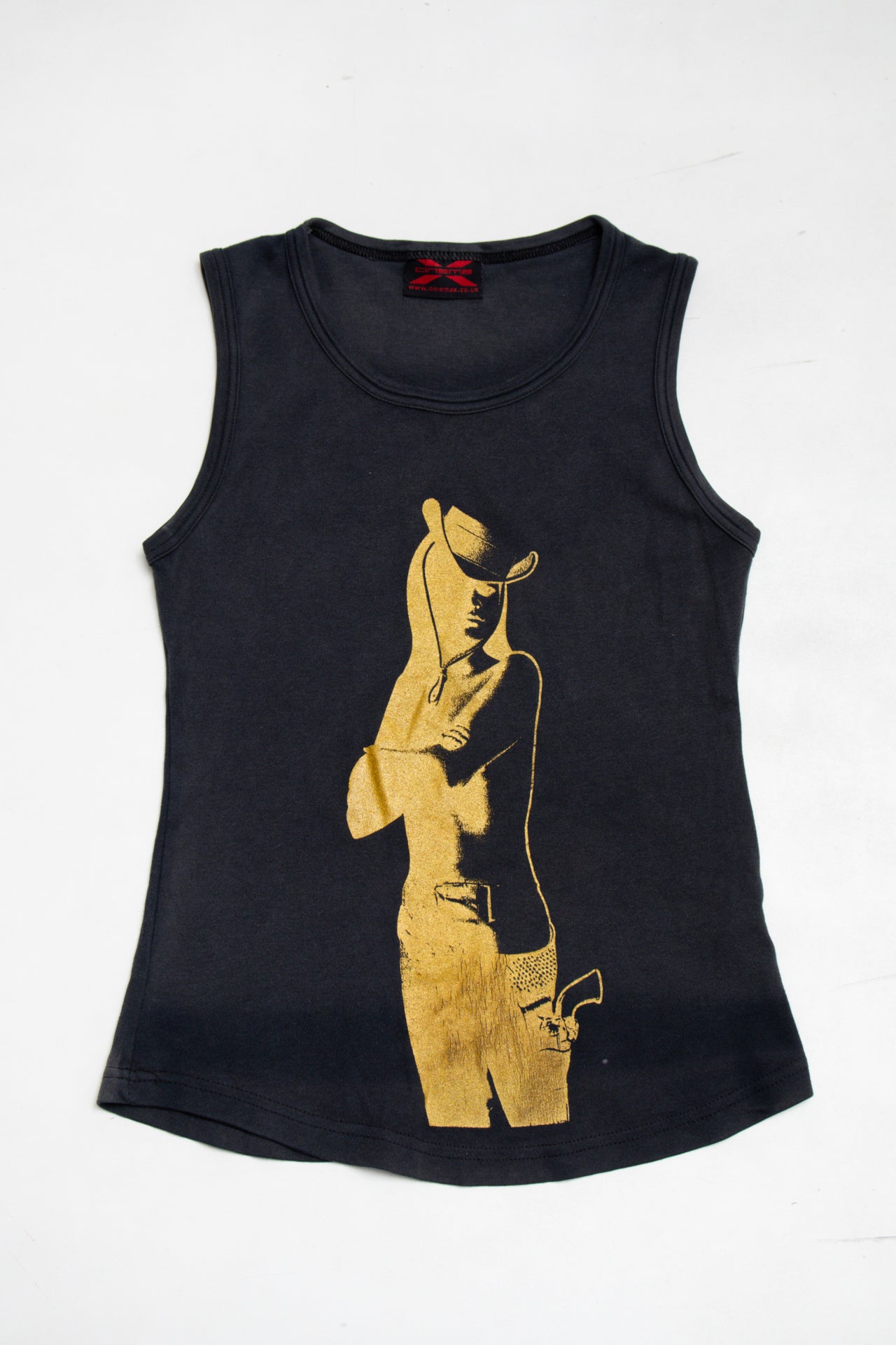 #169 UK made Cinema cow-girl cotton tank | c. 165 | size 8