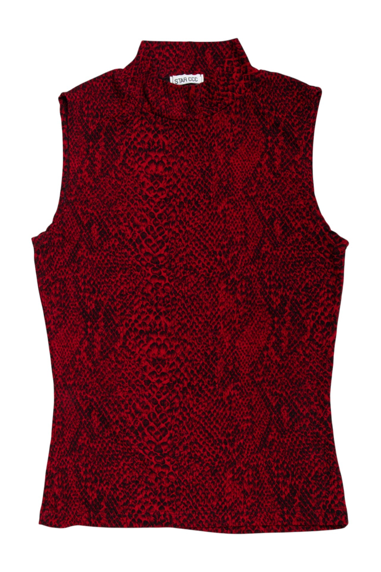 #178 STAR CCC snake print turtle neck top | c. 165 | size 8/10