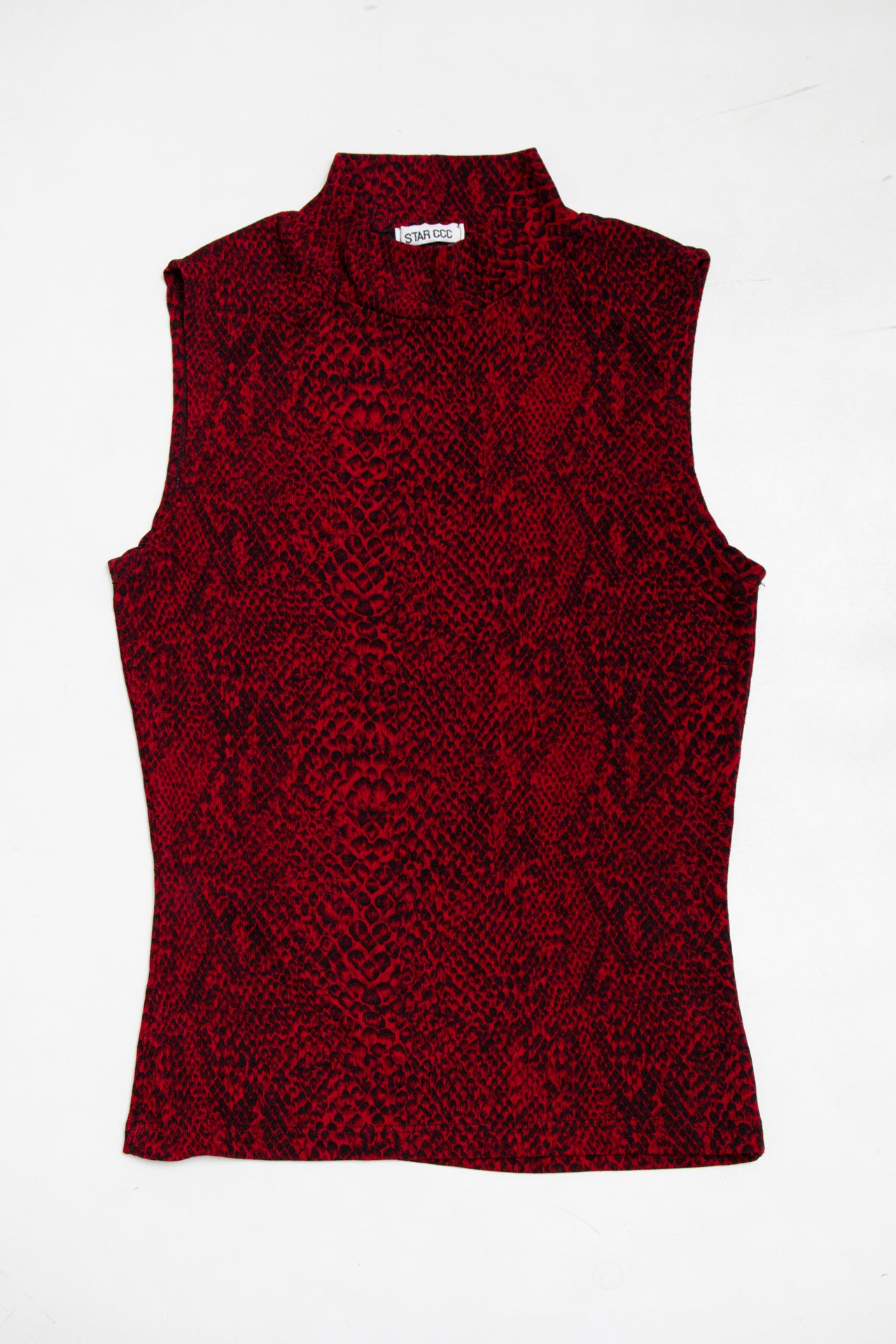 #178 STAR CCC snake print turtle neck top | c. 165 | size 8/10