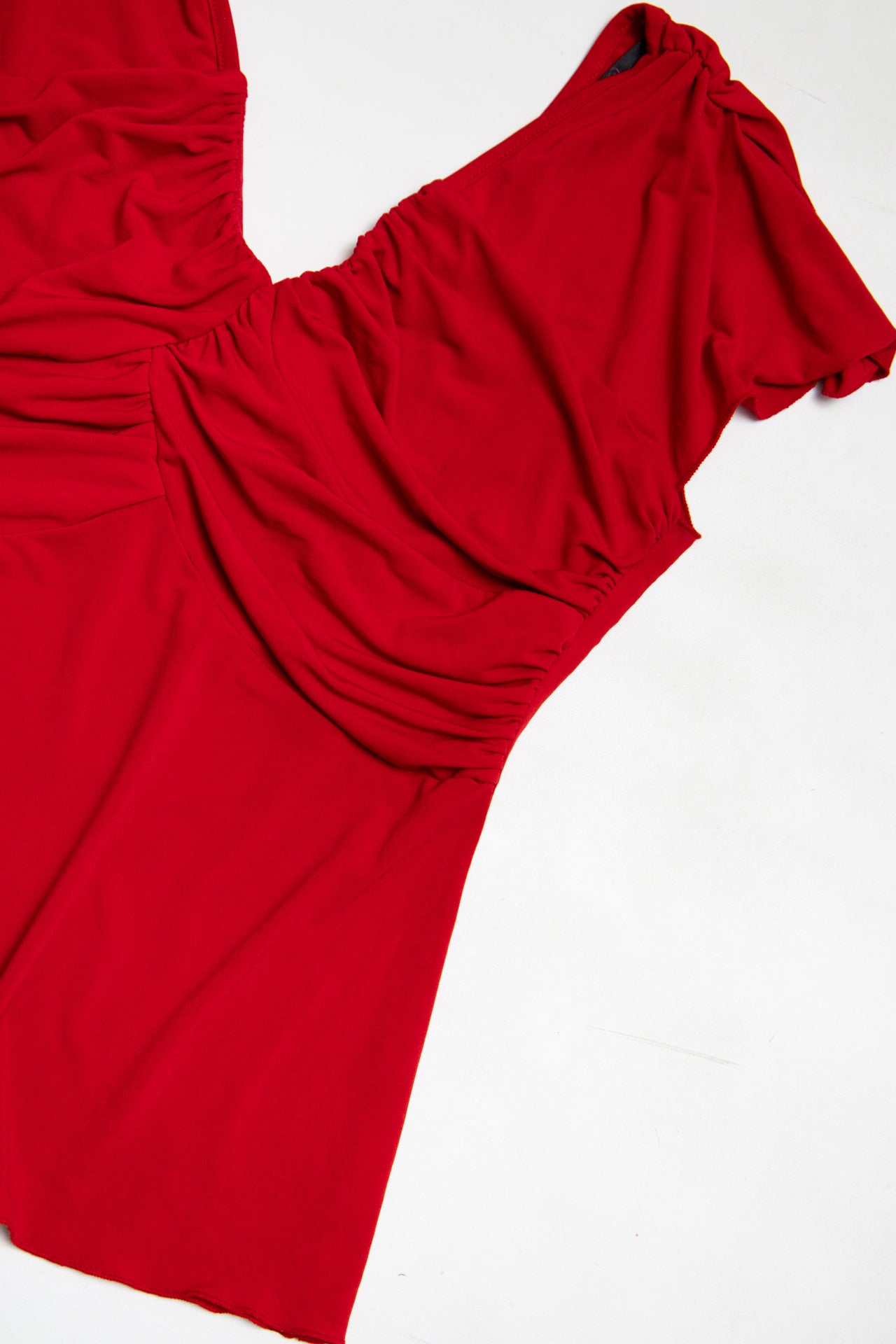 #179 Candie's ruched chest red top | c. 165 | size 12