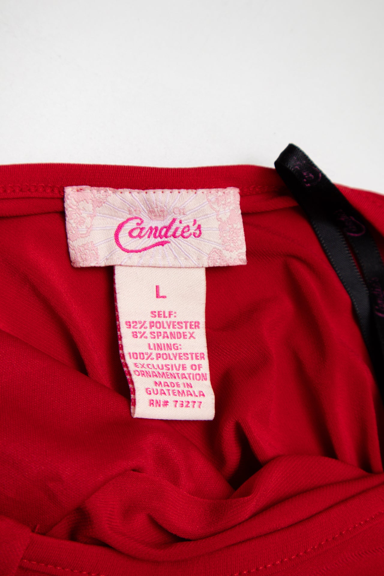 #179 Candie's ruched chest red top | c. 165 | size 12