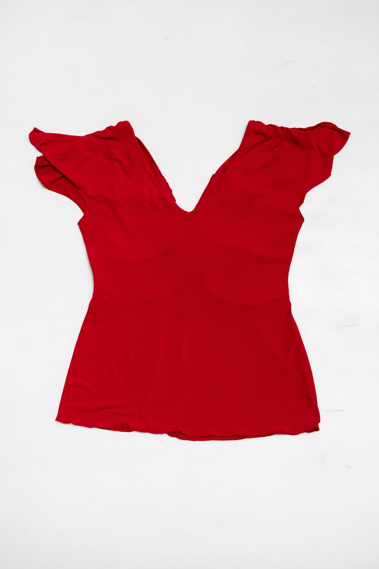 #179 Candie's ruched chest red top | c. 165 | size 12