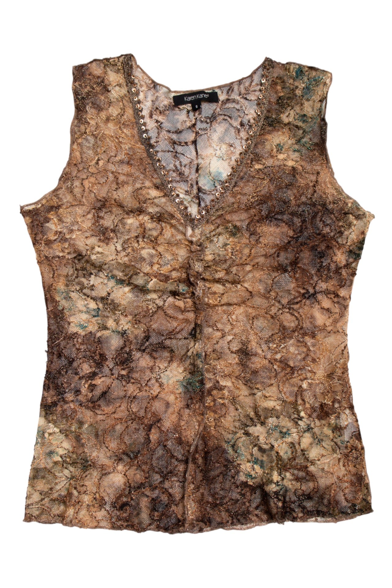 #186 Karen Kane sequinned lace top | c. 165 | size 10