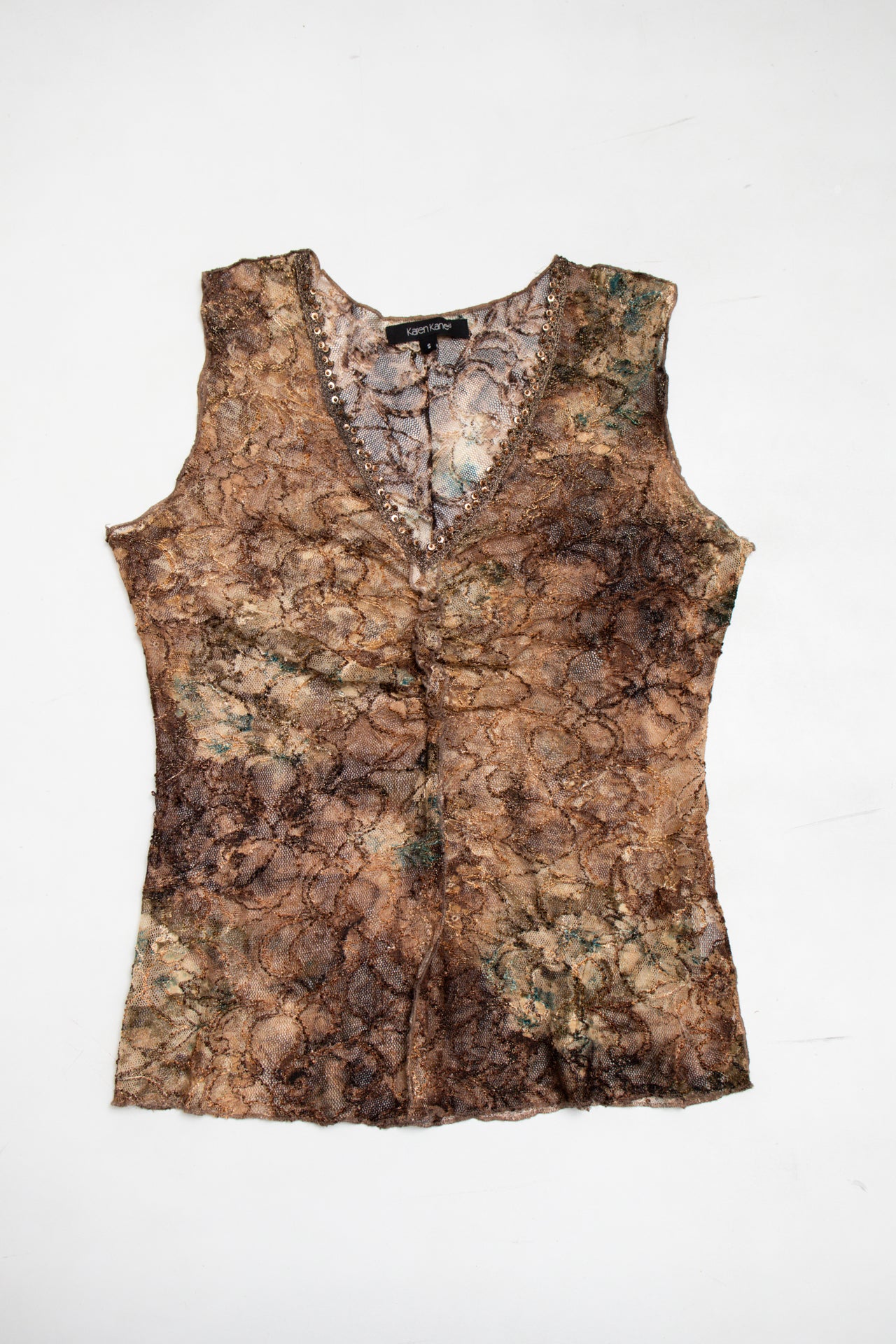 #186 Karen Kane sequinned lace top | c. 165 | size 10