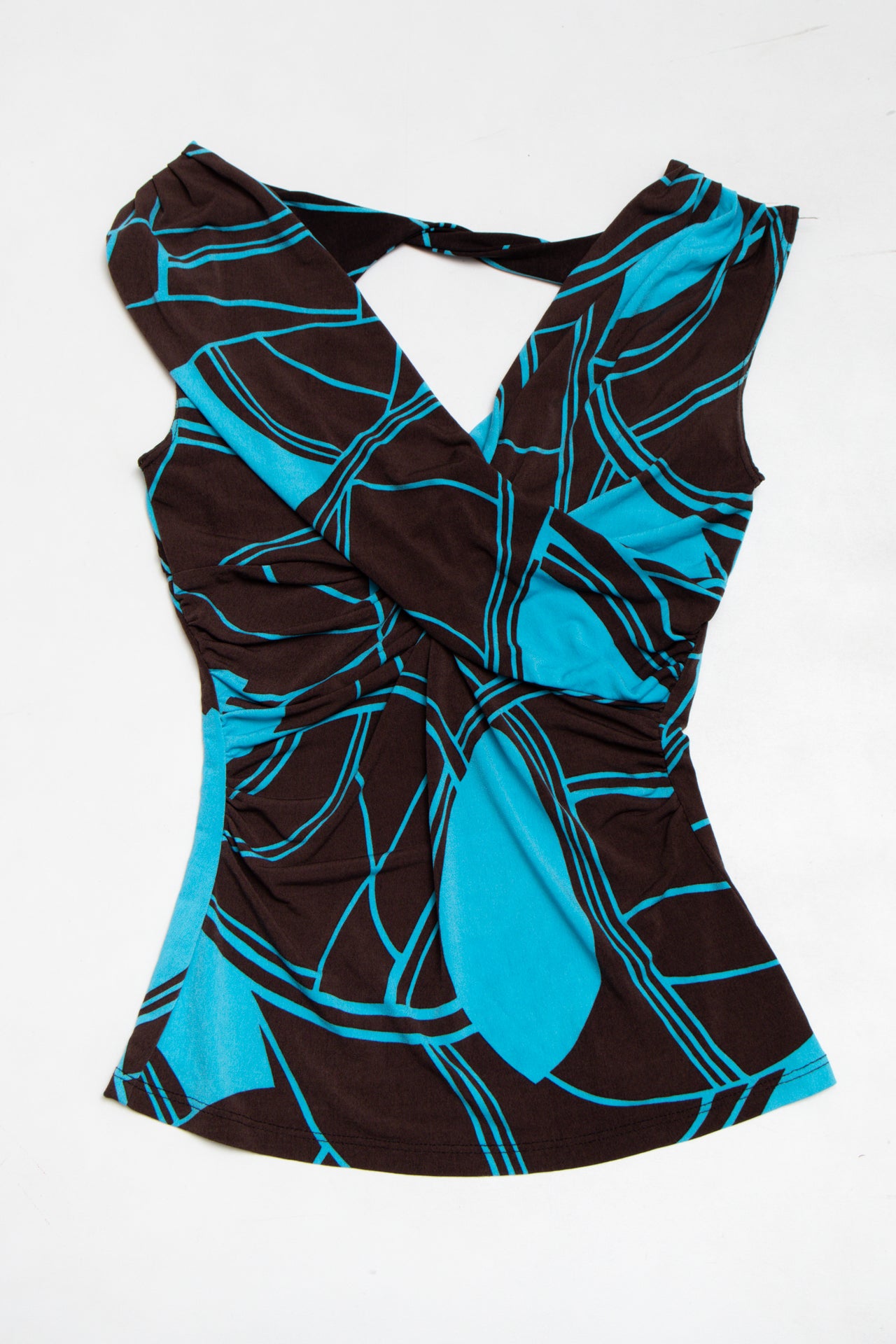 #187 Candie's Y2k print fitted wrap style top | c. 165 | size 8
